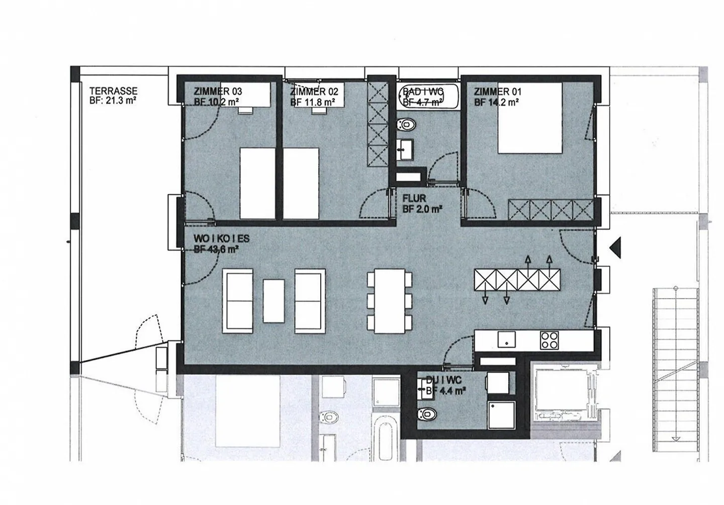 Appartement 4½ pièces familial dans un emplacement calme - Photo 8 sur 8