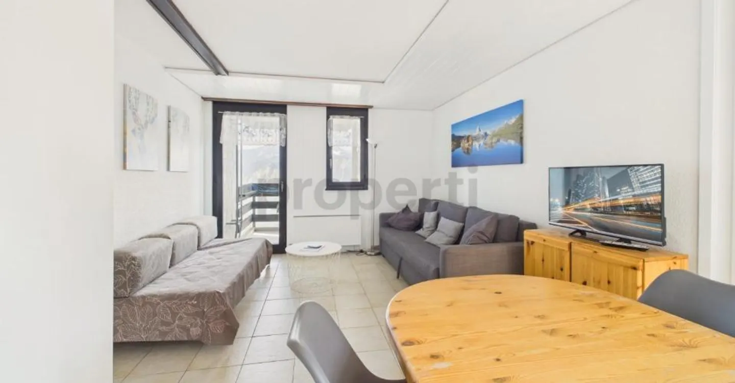 Magnifico appartamento di 2,5 locali con balcone ad Aminona, Crans Montana - Foto 1 di 8
