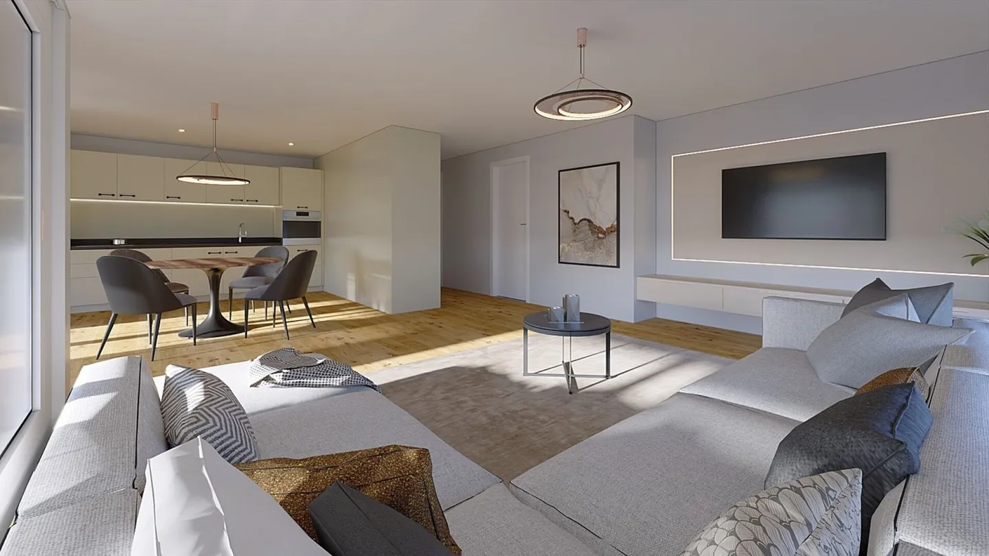 Exclusive 3.5-room penthouse apartment with XXL terrace - New MFH Klösterli, Brig - Photo 2 of 6