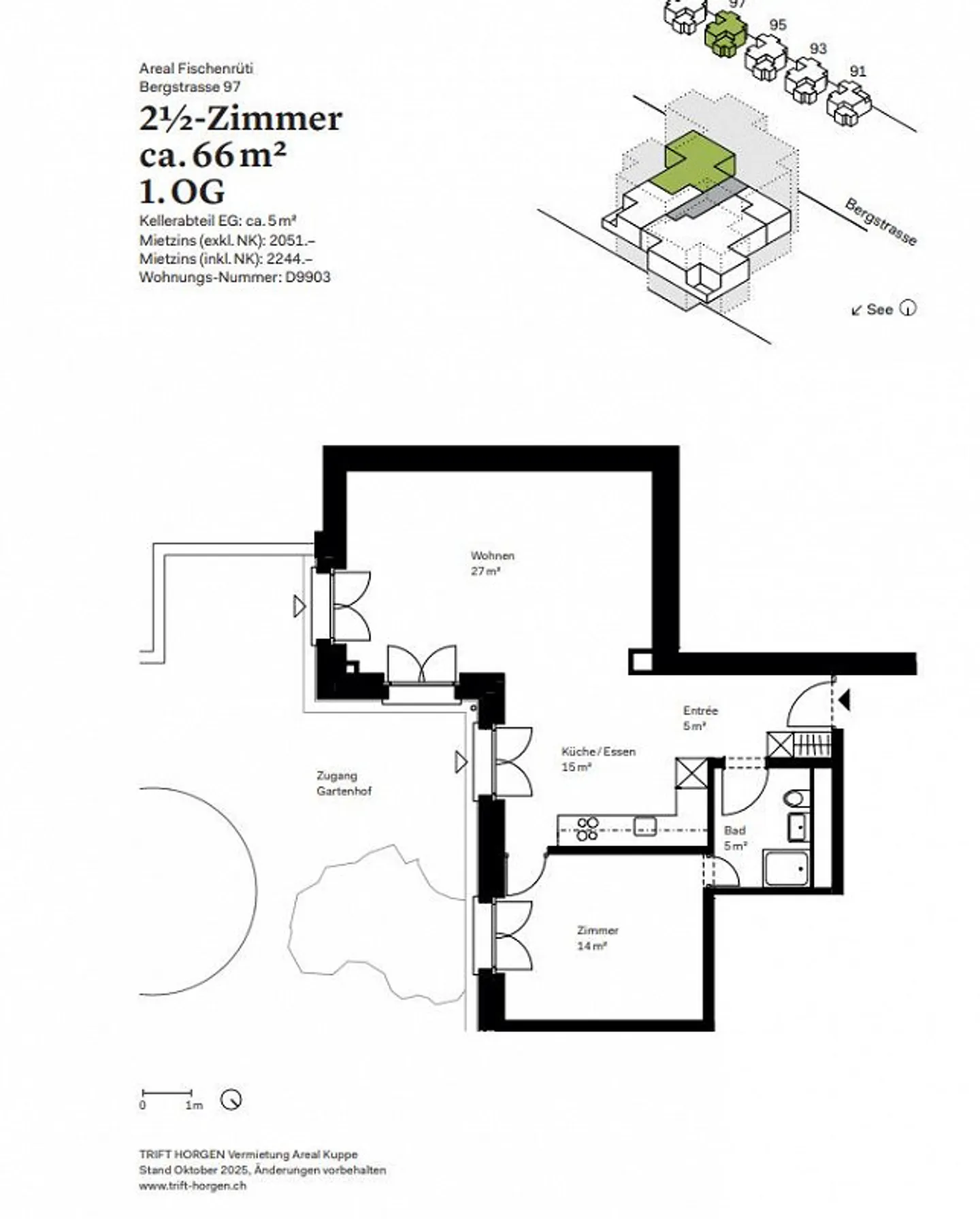 2 ½ Room Apartment, 8810 Horgen - Photo 5 of 5