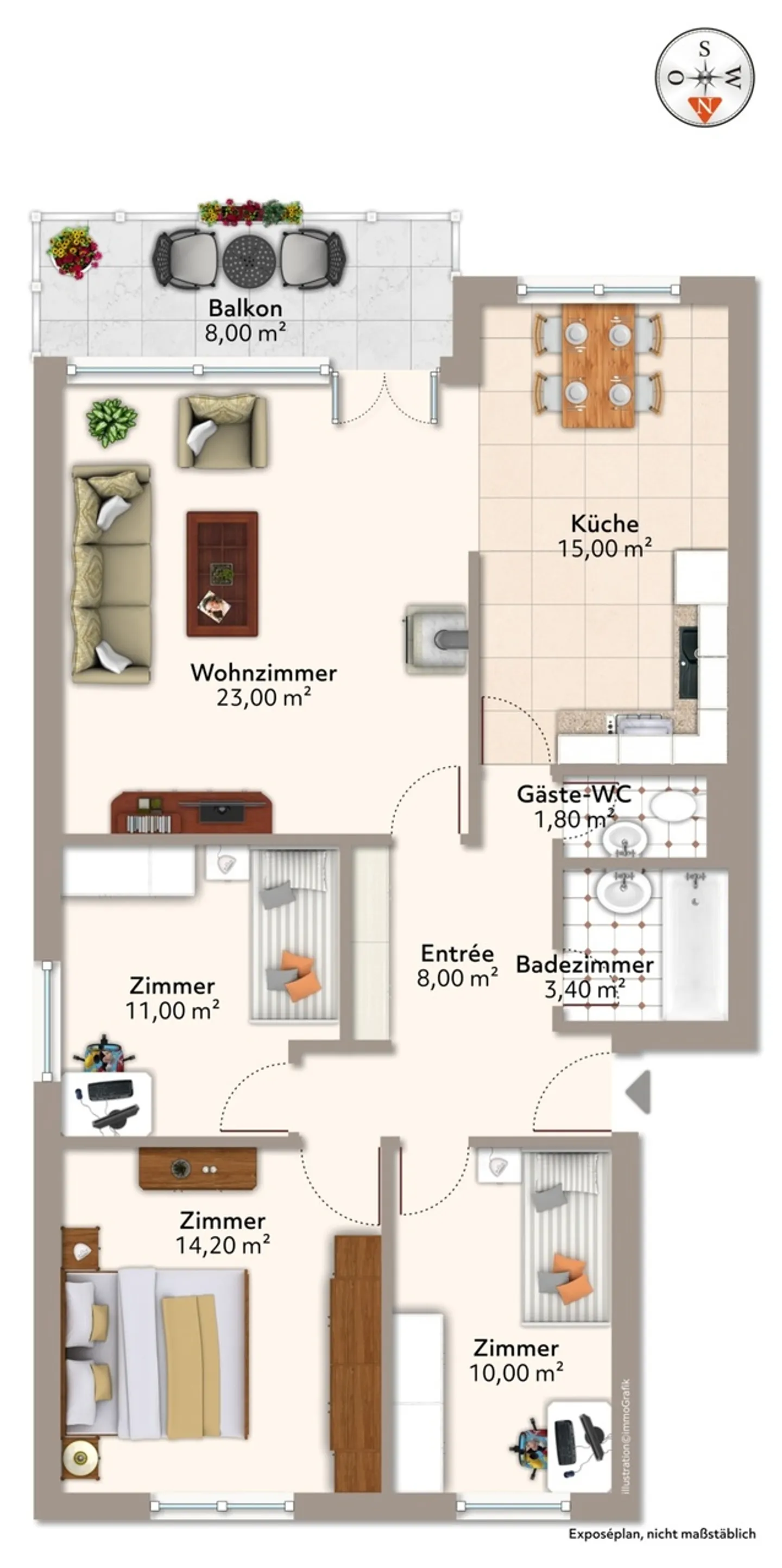 Appartement à louer - Photo 3 sur 16
