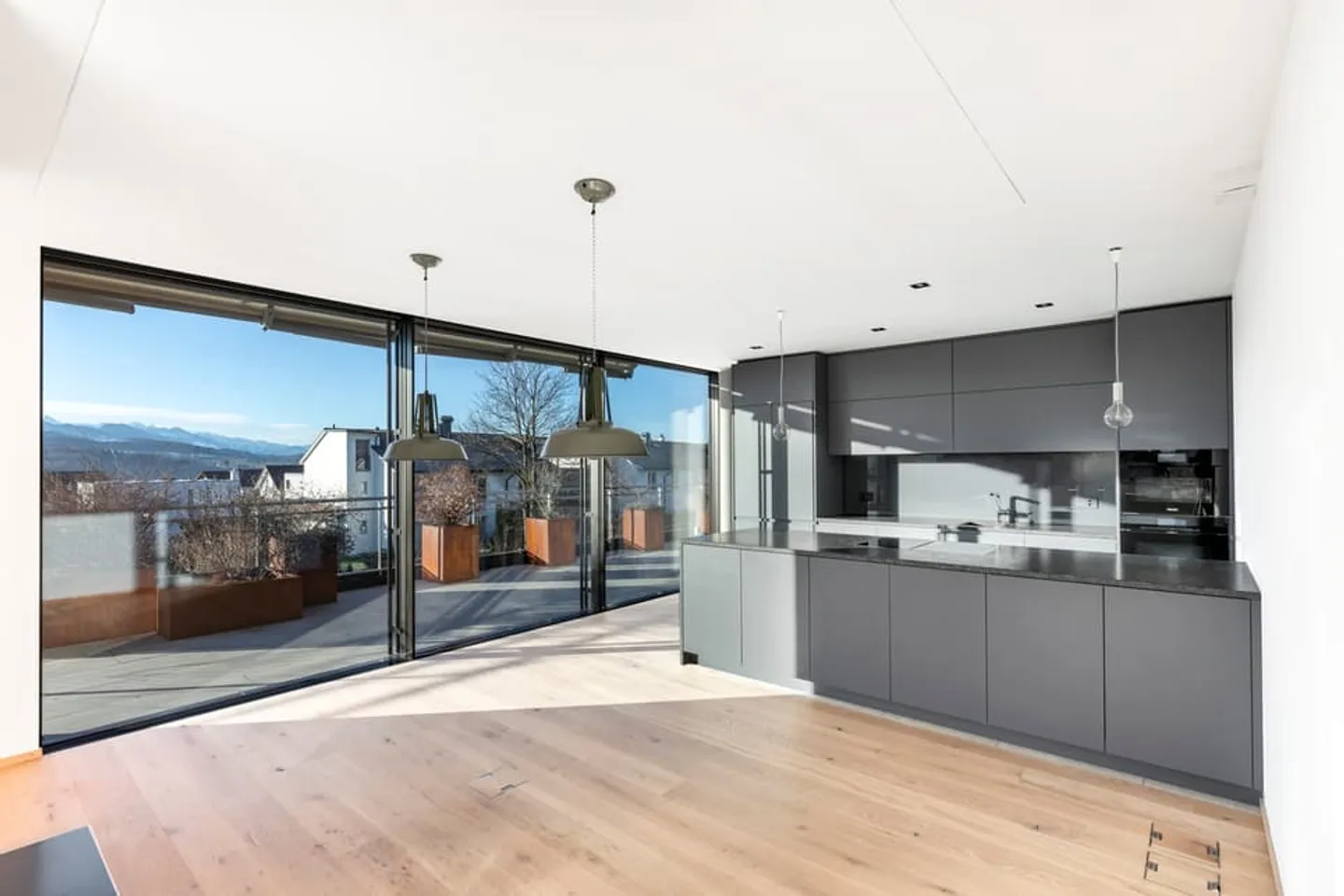 Attic with large terrace and view of the Fribourg Alps - Photo 1 of 13
