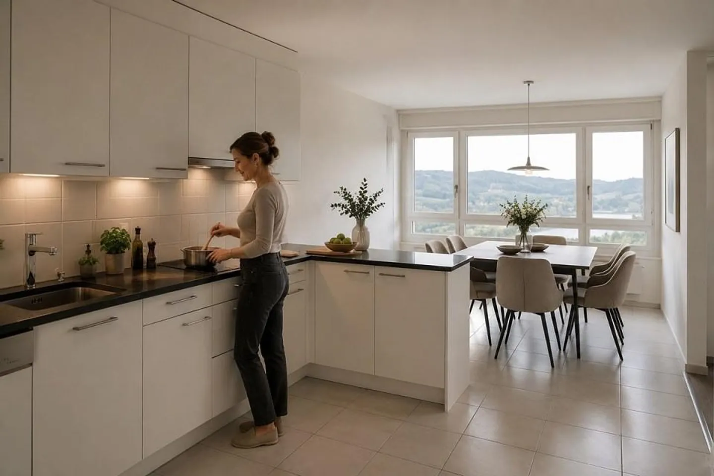 Appartamento 4½ locali vicino alla città con vista sull'Aare e sul Wohlensee - Foto 1 di 13