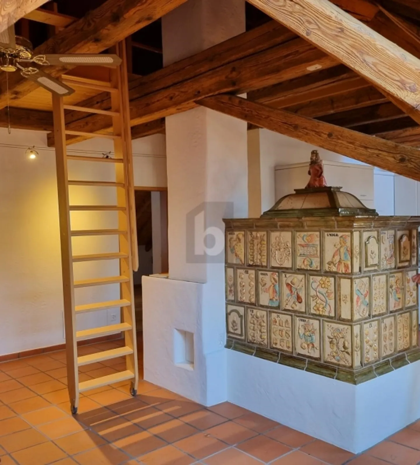 WITH VIEW BEAMS AND TILED STOVE! - Photo 2 of 6