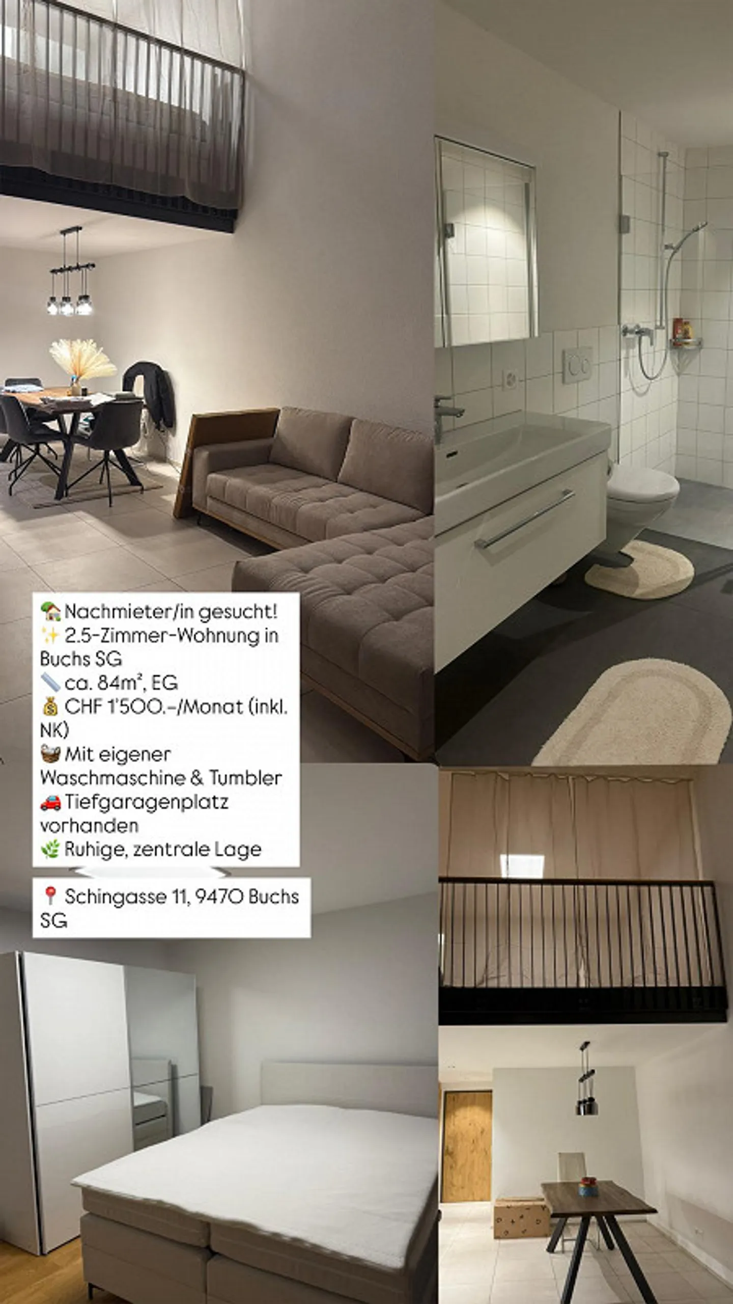 Recherche de locataire ! ✨ Appartement 2.5 pièces à Buchs SG - Photo 1 sur 10