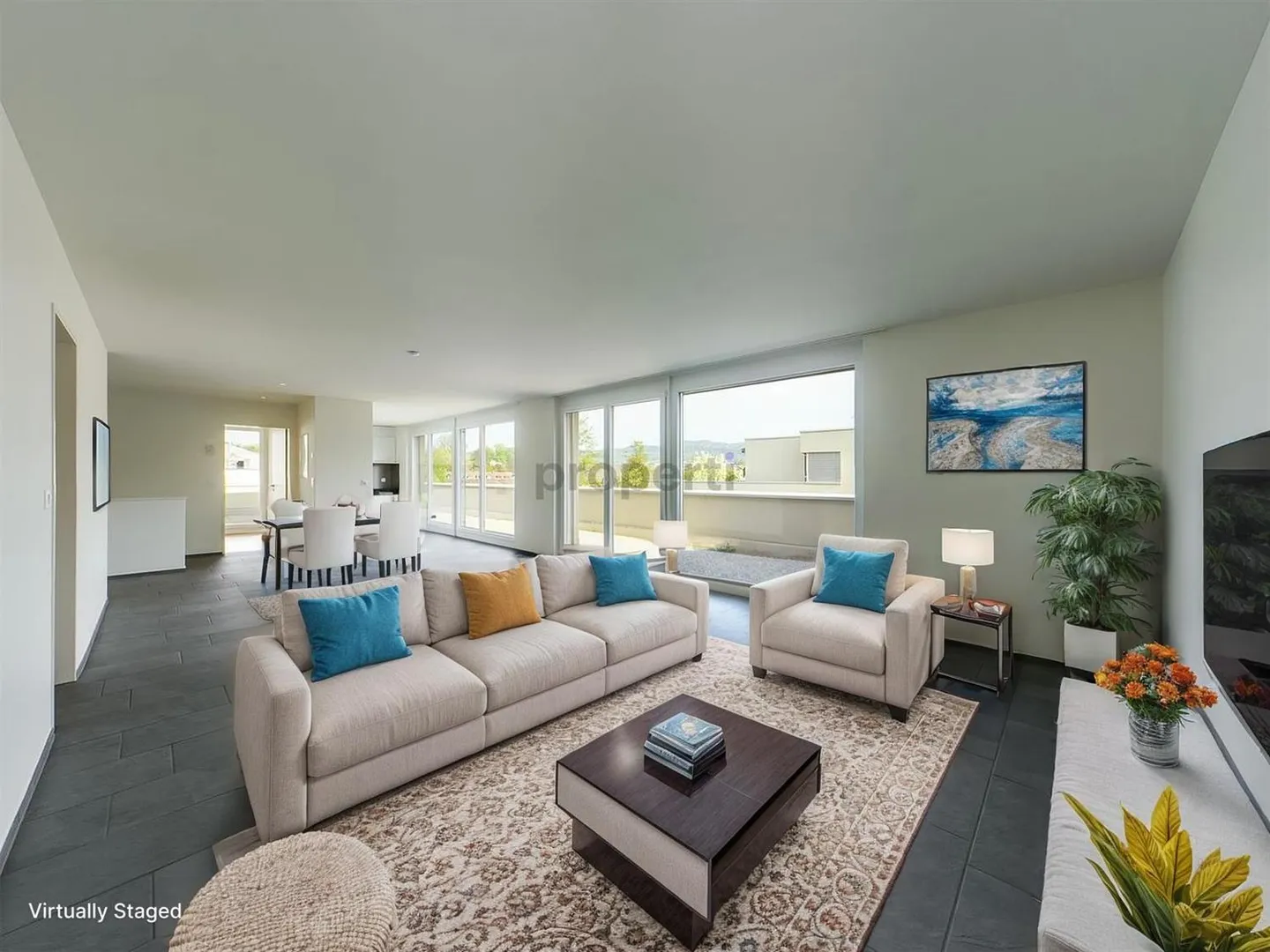 Grosszügige 3.5-Zimmer Attikawohnung mit 65m2 Dachterrasse in Laufe... - Foto 1 von 11