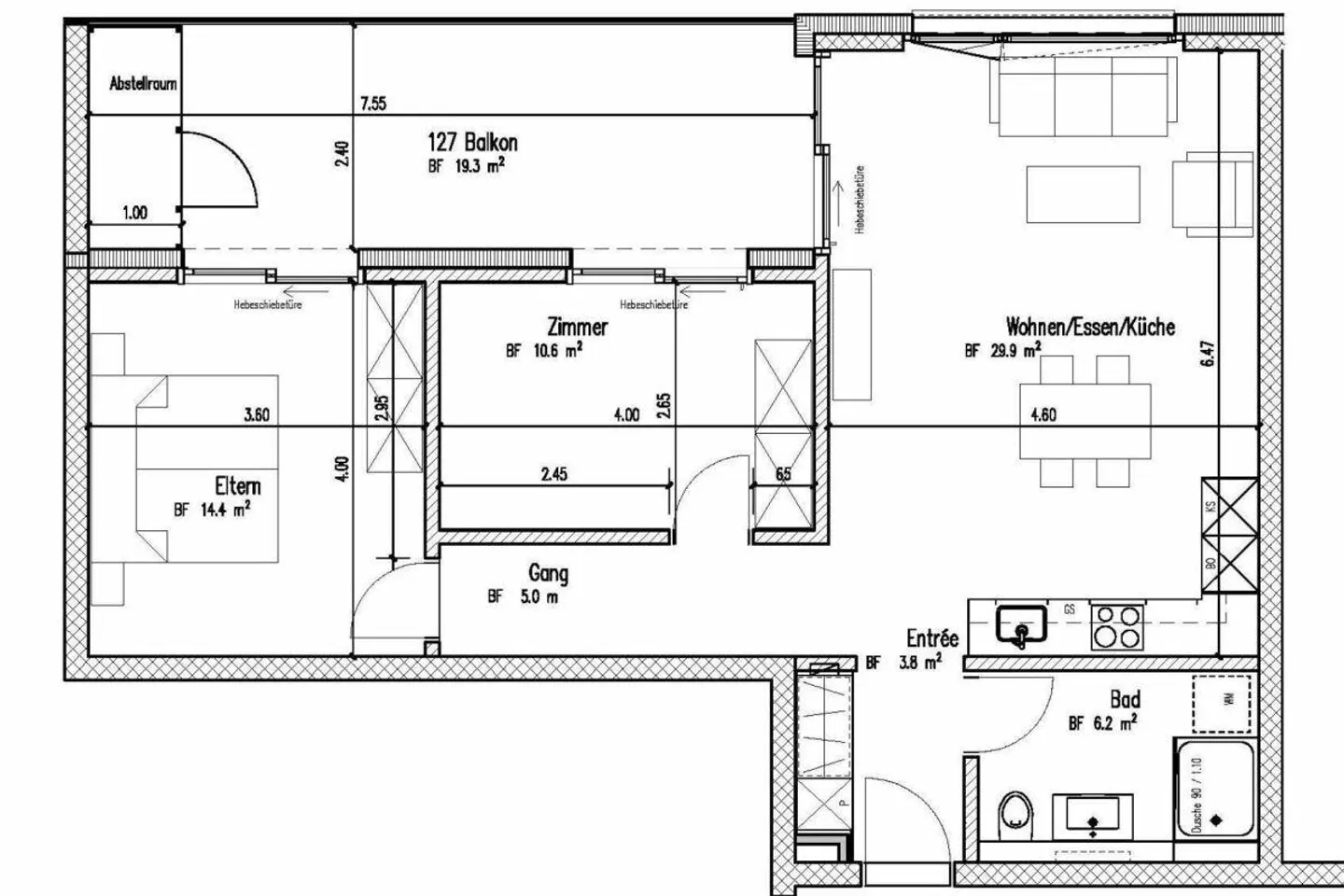 Appartamento attraente di 3½ stanze al piano terra - Foto 8 di 8
