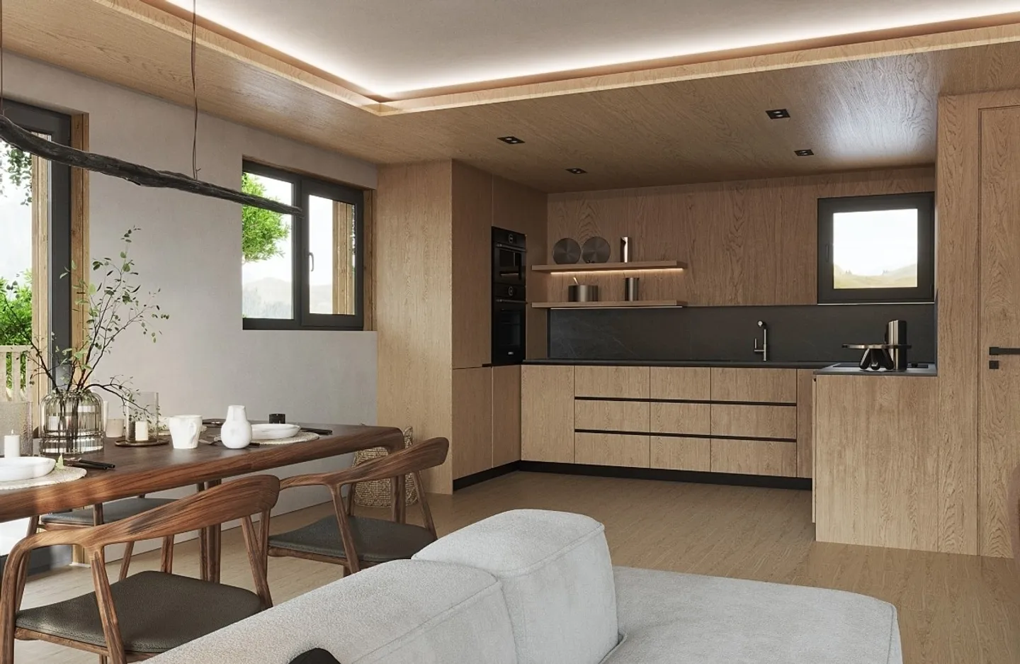 Chalet semi-indipendente contemporaneo su progetto - 5,5 locali a Euseigne (Hérémence) - Foto 4 di 8