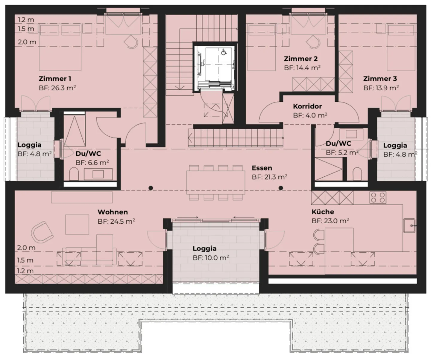 Maisonette-Dachwohnung avec vue sur le lac - Vivre au-dessus des toits de Männedorf - Photo 13 sur 14