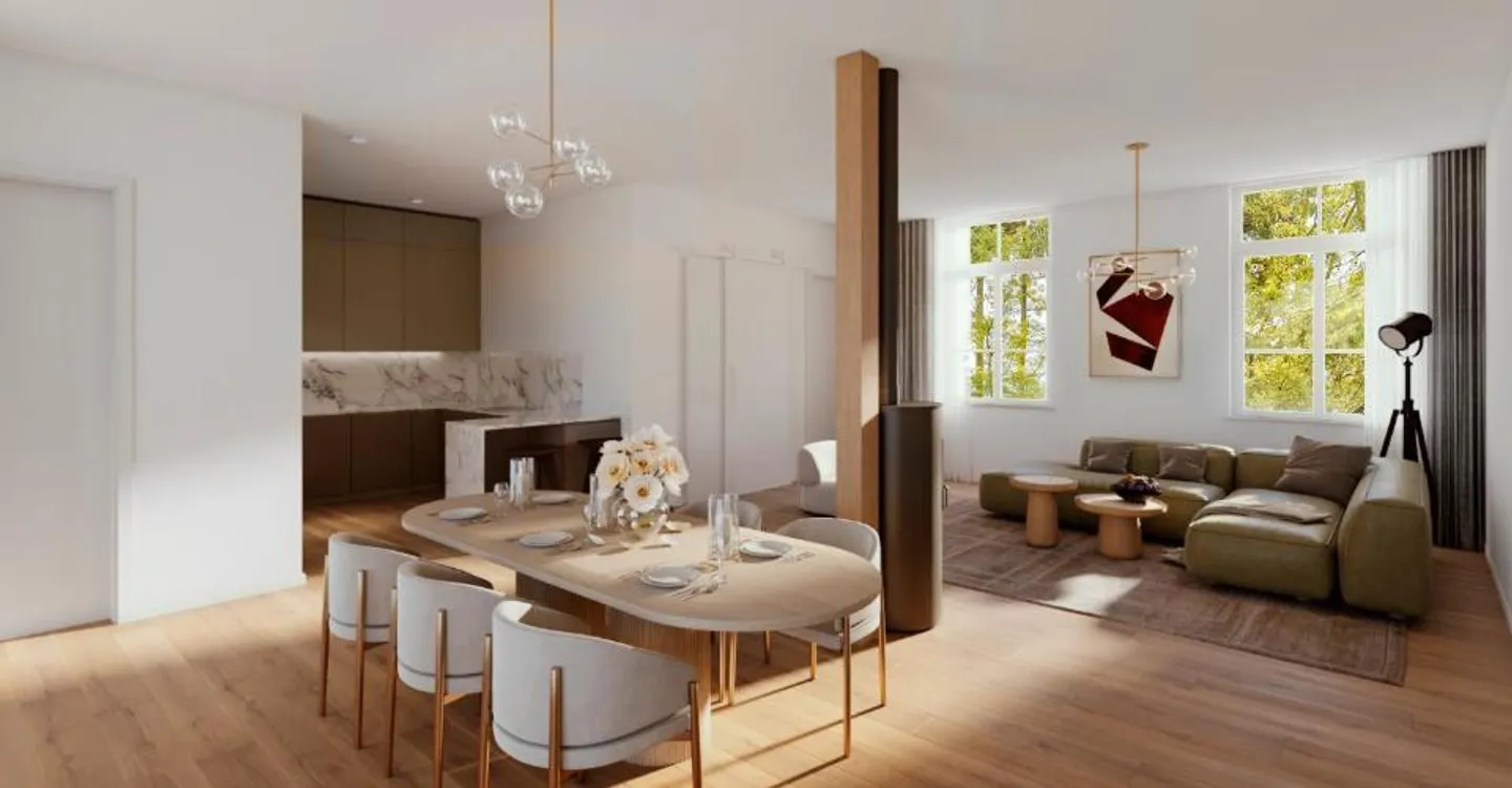 Appartement lumineux de 3,5 pièces au rez-de-chaussée avec balcon (EG Saal) - Photo 2 sur 7