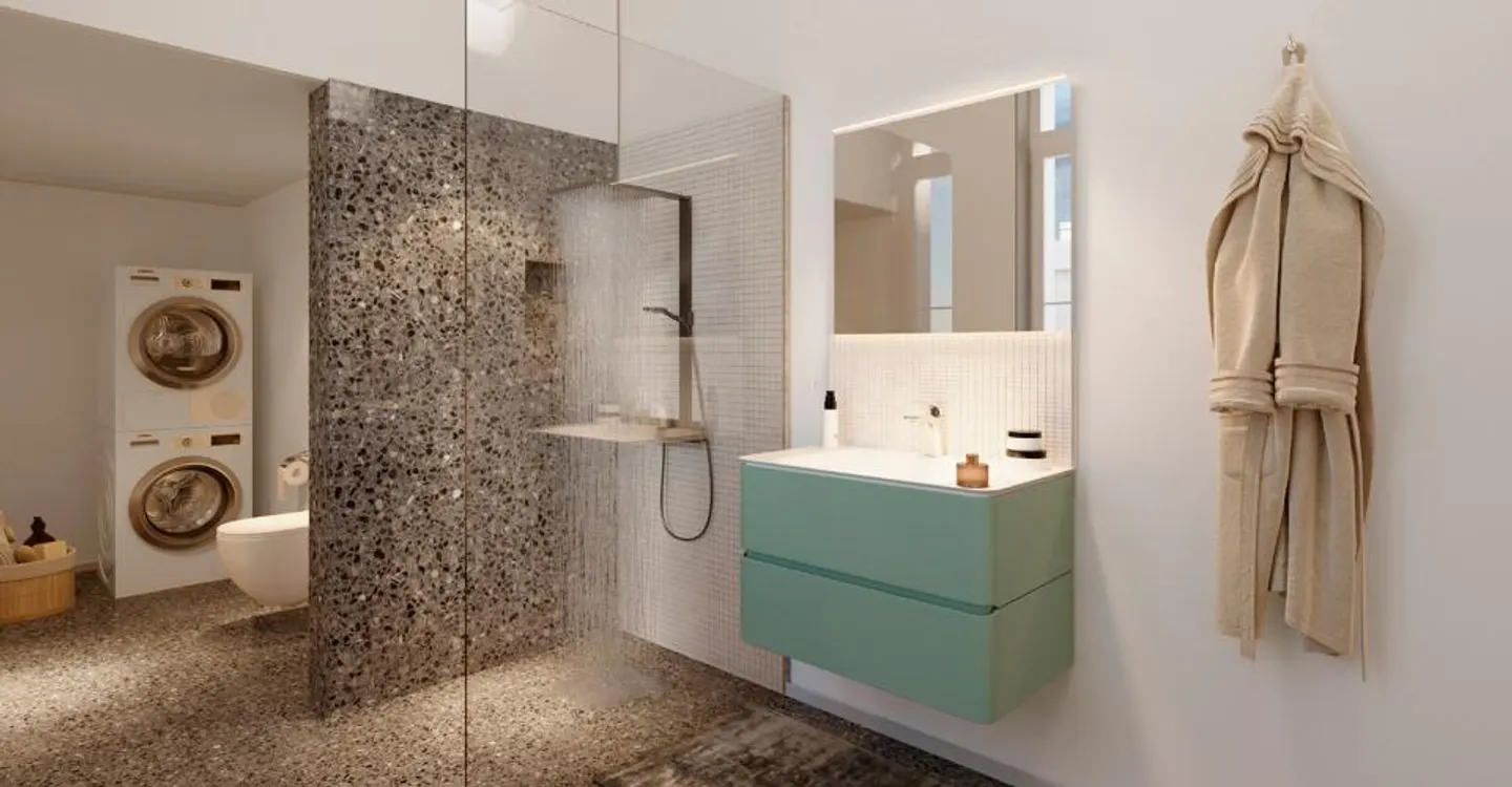 Appartement lumineux de 3,5 pièces au rez-de-chaussée avec balcon (EG Saal) - Photo 5 sur 7