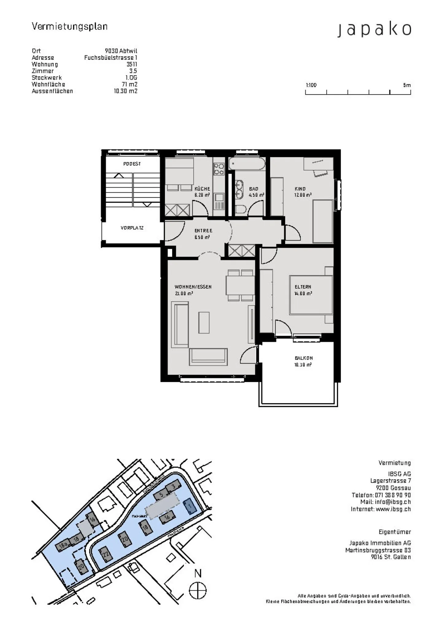 Appartamento 3.5 locali in posizione tranquilla - Foto 8 di 10