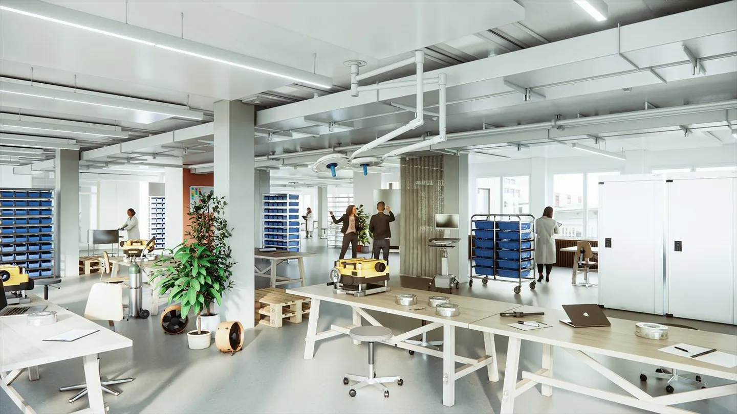 Votre emplacement d'entreprise avec des bureaux et des espaces de production et une vue sur le croisement des pistes - Photo 3 sur 5