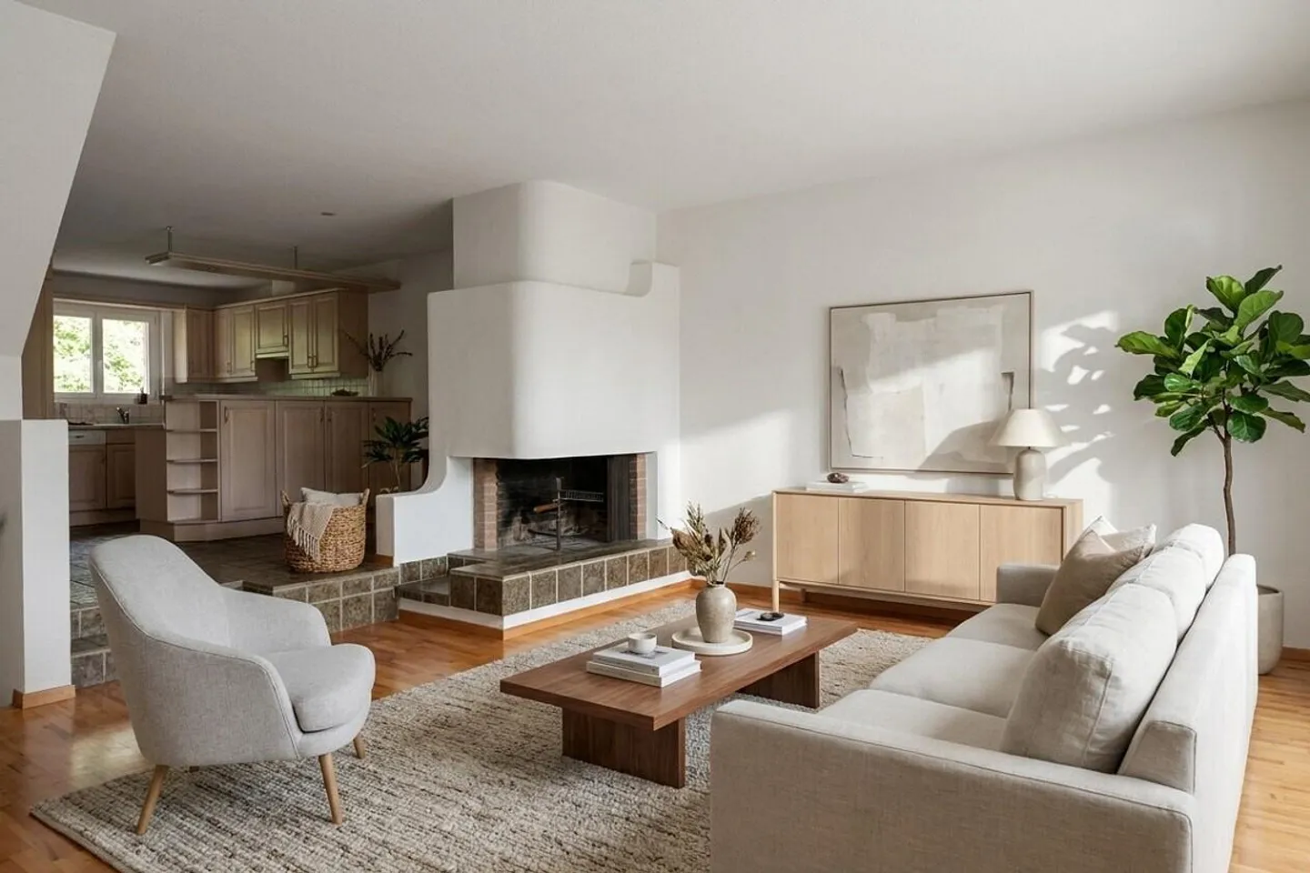 Living on three levels: Attractive 6.5-room middle house with sauna - Photo 4 of 16