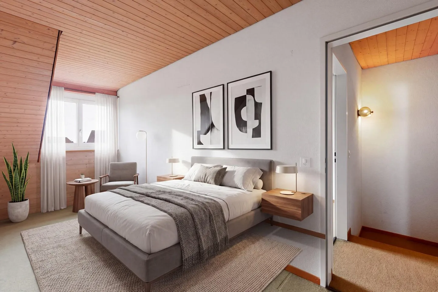 Living on three levels: Attractive 6.5-room middle house with sauna - Photo 12 of 16