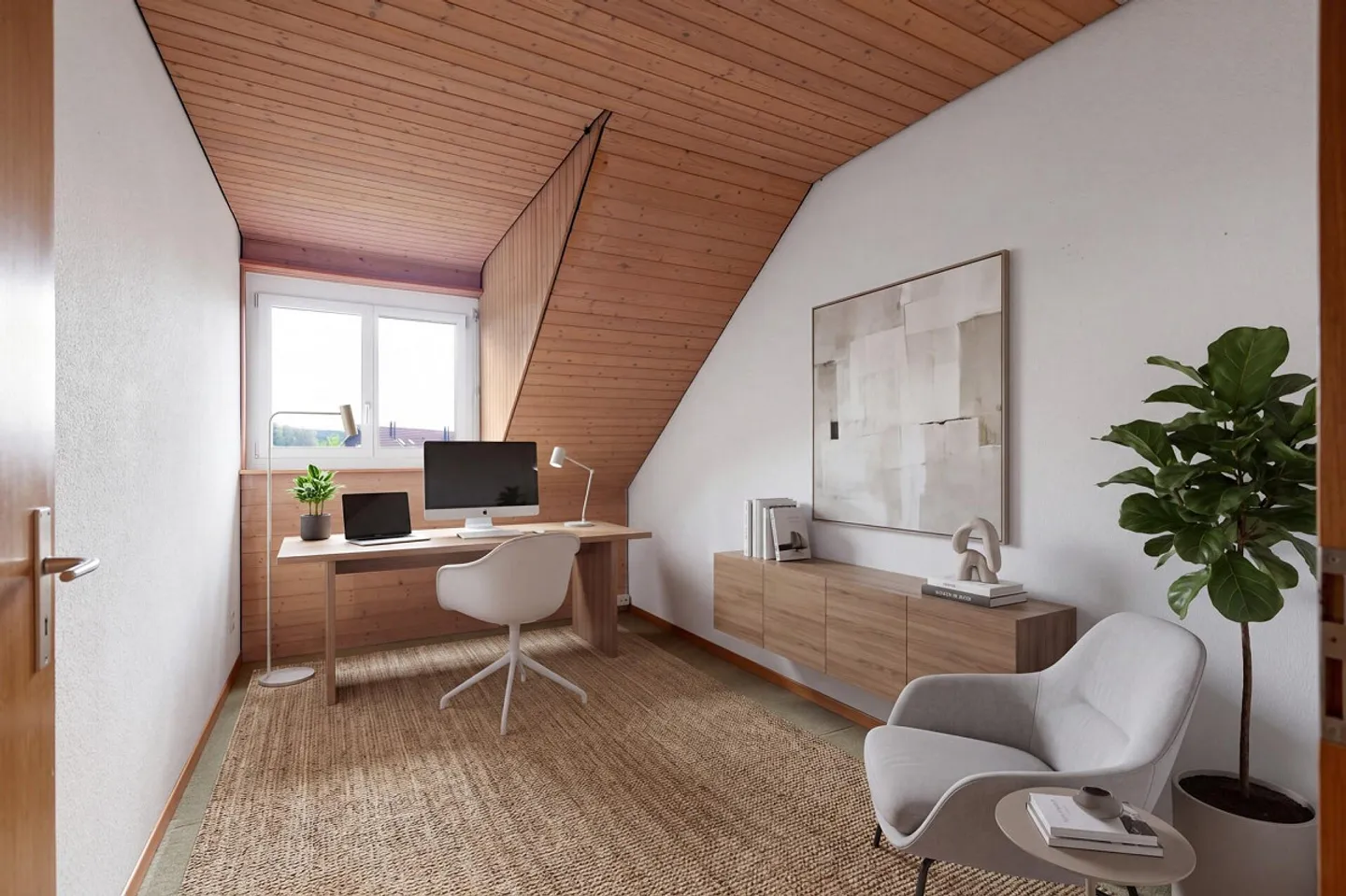 Living on three levels: Attractive 6.5-room middle house with sauna - Photo 13 of 16