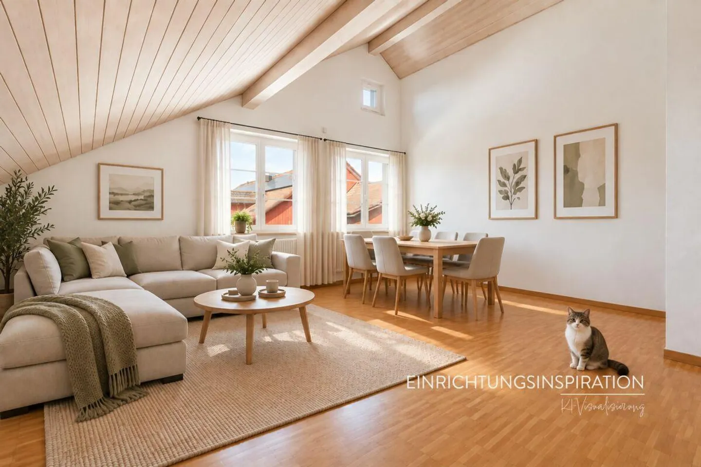Charming 3.5-room attic apartment with spacious garden area - Photo 1 of 18