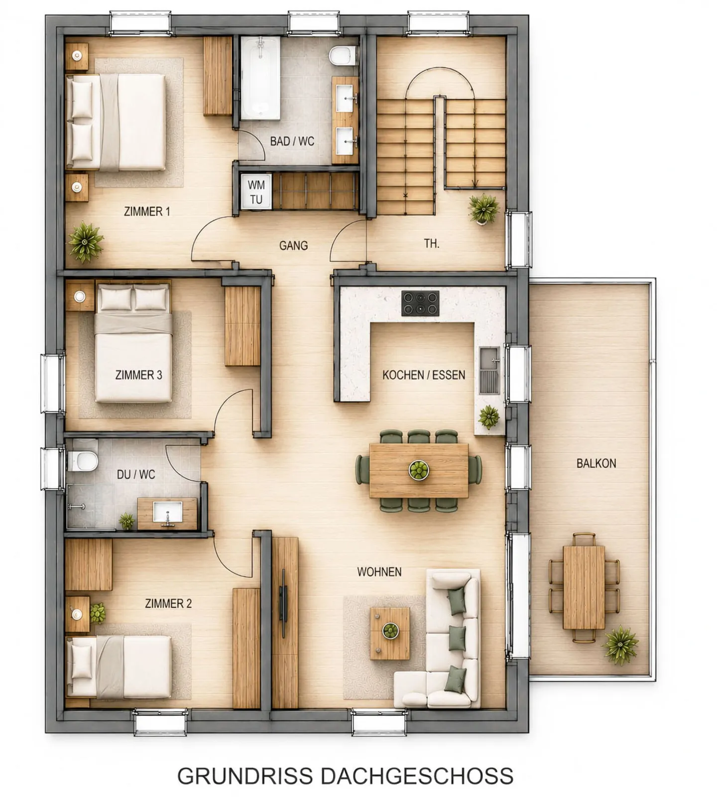 Penthouse exclusif avec un sens de l'espace particulier - Photo 2 sur 3