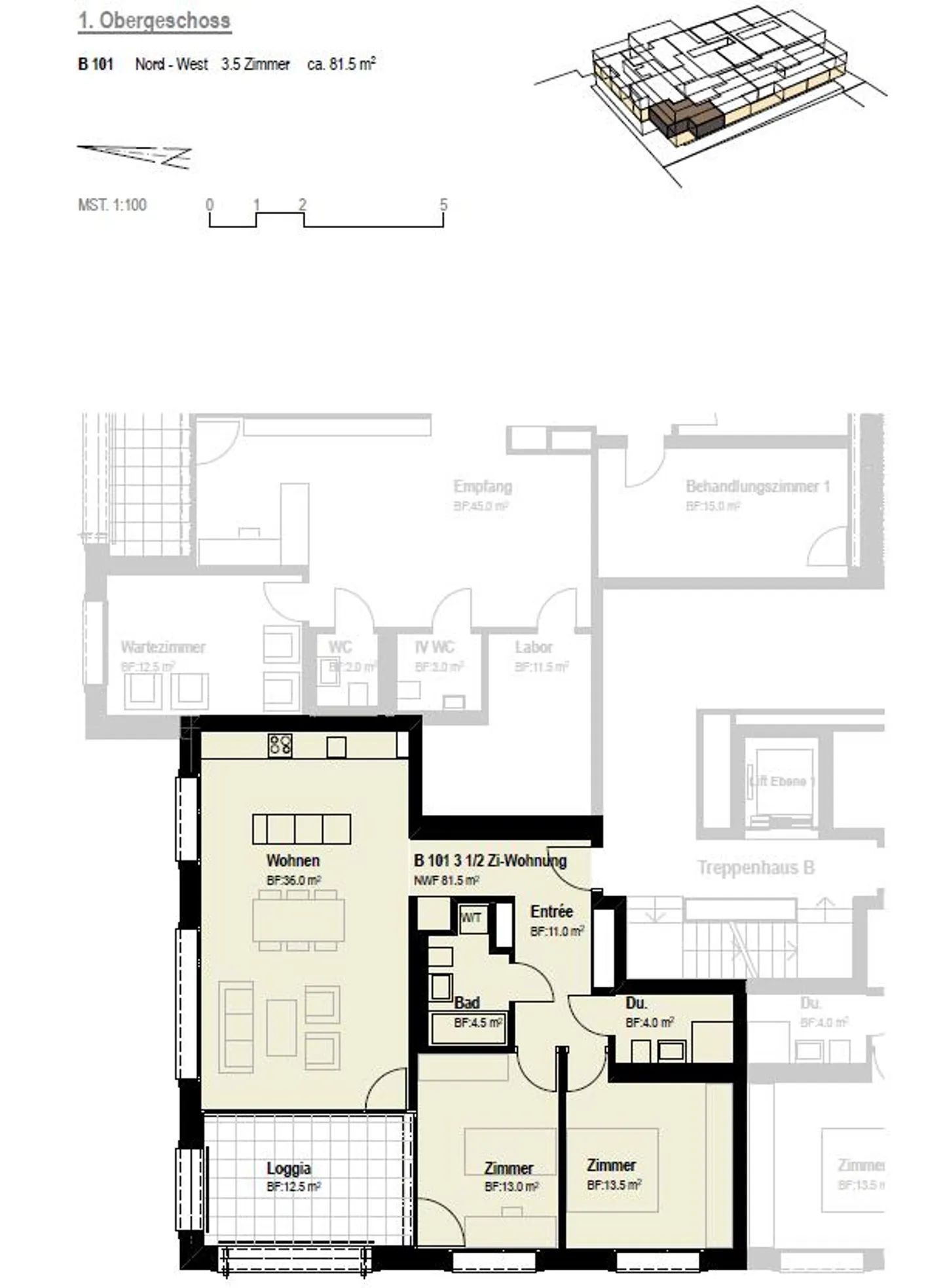 Geräumige Wohnung mit Loggia - Foto 7 von 7