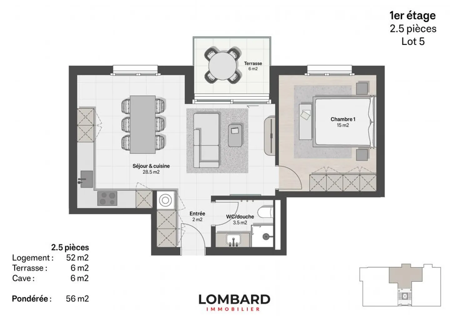 Bellissimo nuovo appartamento di 2,5 stanze - Foto 12 di 12