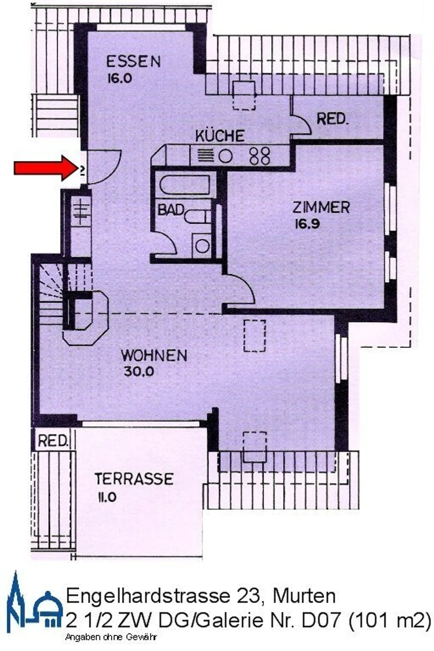 Appartamento attico attraente di 2,5 stanze - Foto 10 di 11