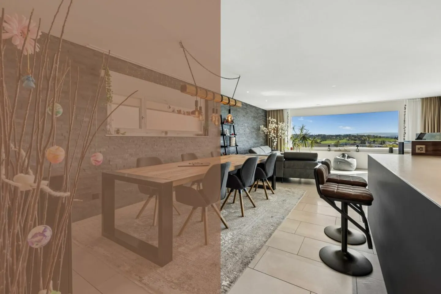 Spacious 5.5-room terrace house with optimal sunlight, panoramic views, glazed outdoor area, and garden seating area - Photo 1 of 14