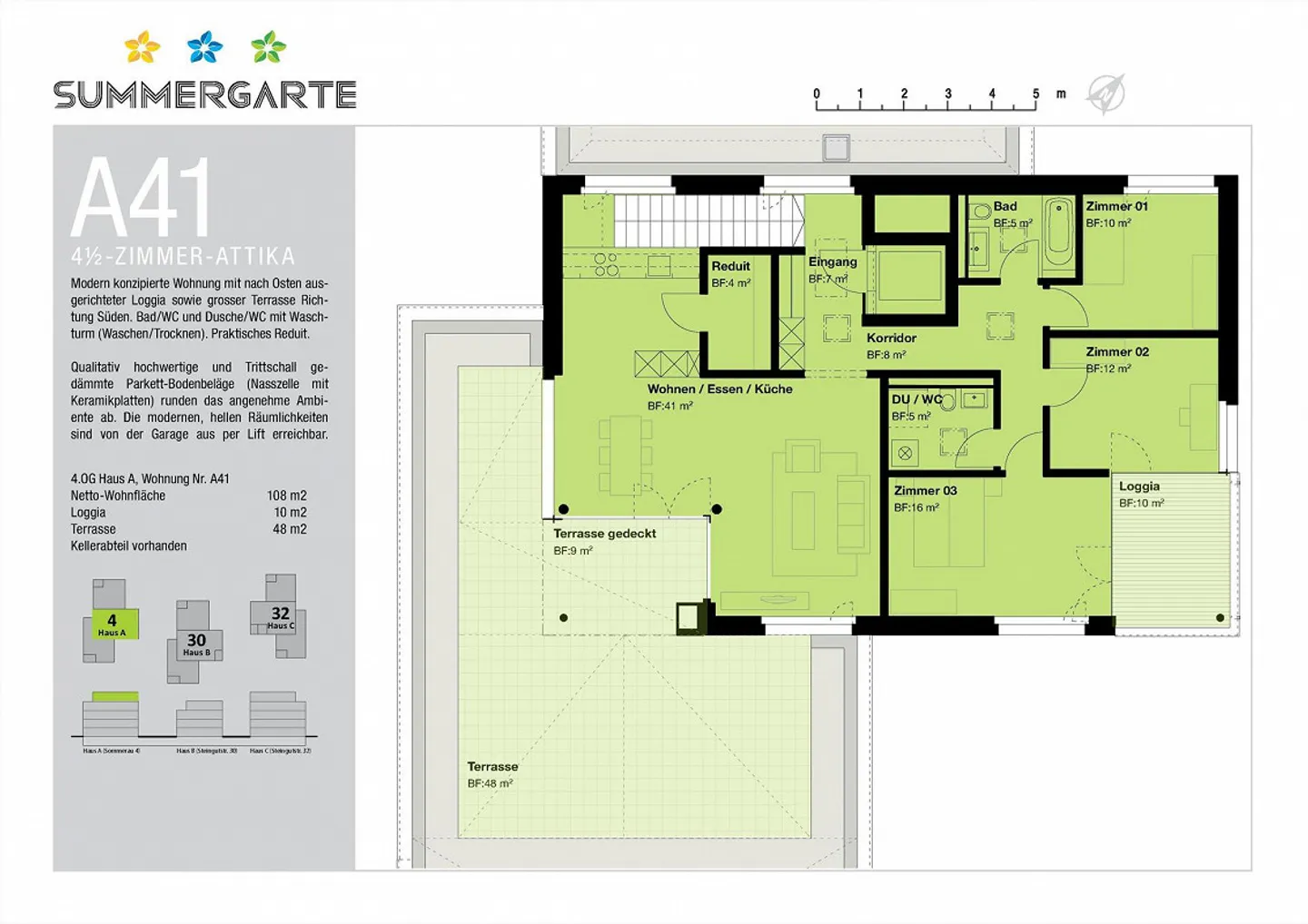 Modern 4.5-room penthouse apartment with large roof terrace - Photo 11 of 11