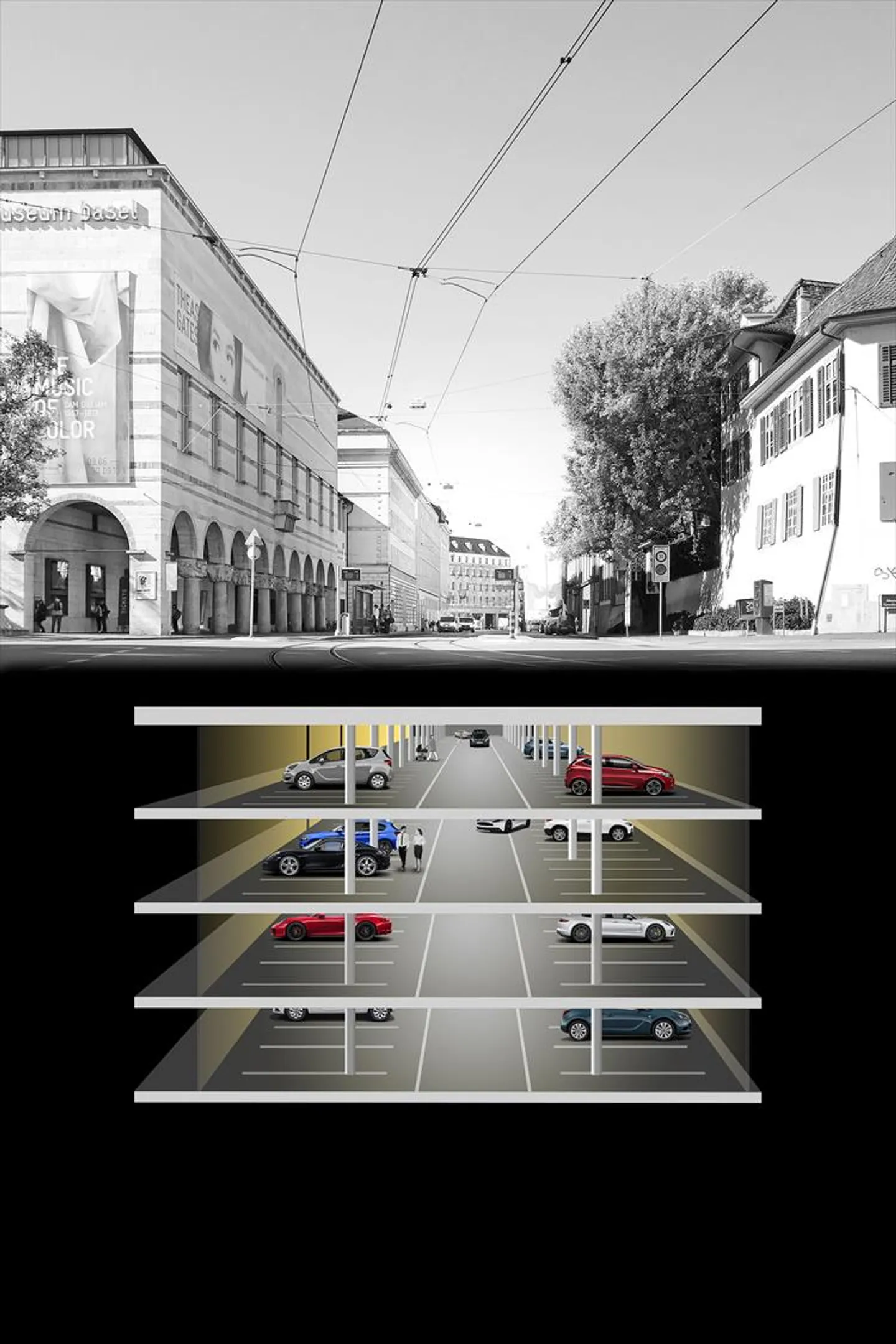 Long-term parking spaces in the underground garage at the Kunstmuseum Basel - Photo 1 of 1