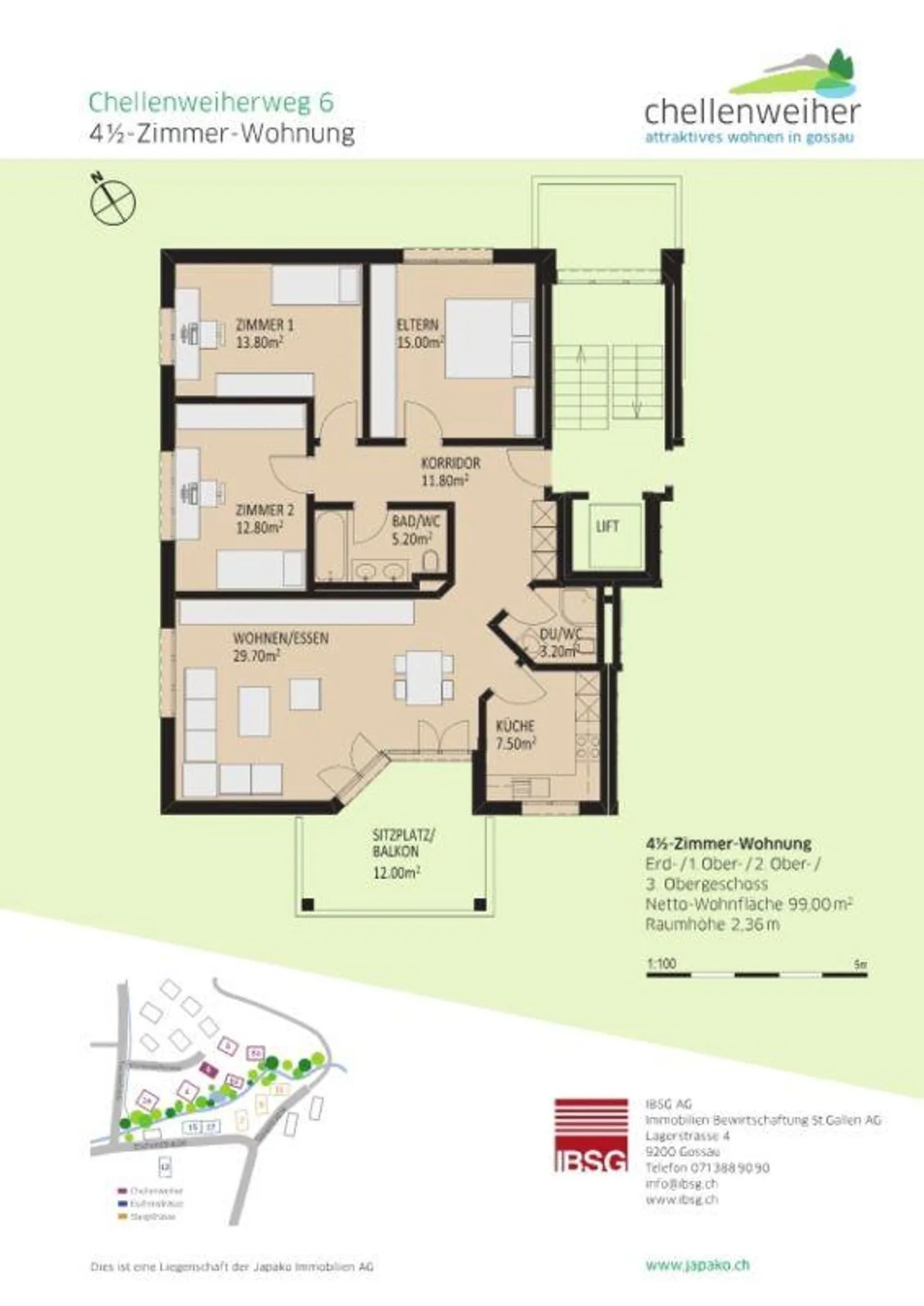 Wohnen im SCHÖNEN Chellenweiher-Quartier - Foto 12 von 13