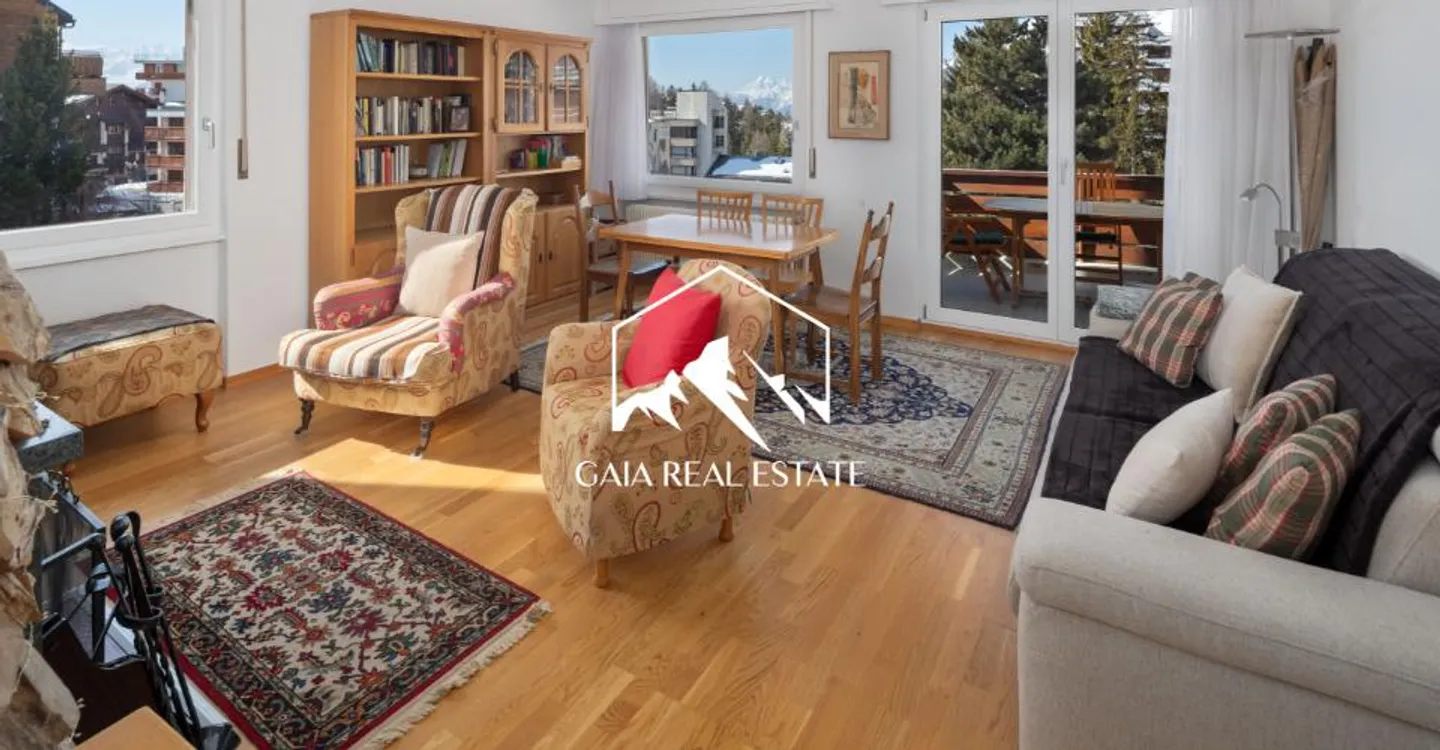 3.5 stanze nel cuore di Crans Montana con vista e garage - Foto 1 di 12
