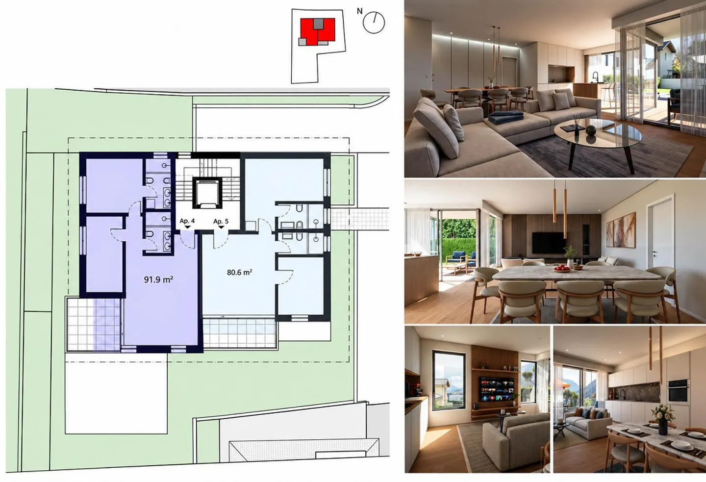 Appartamento moderno con terrazza - Foto 2 di 2