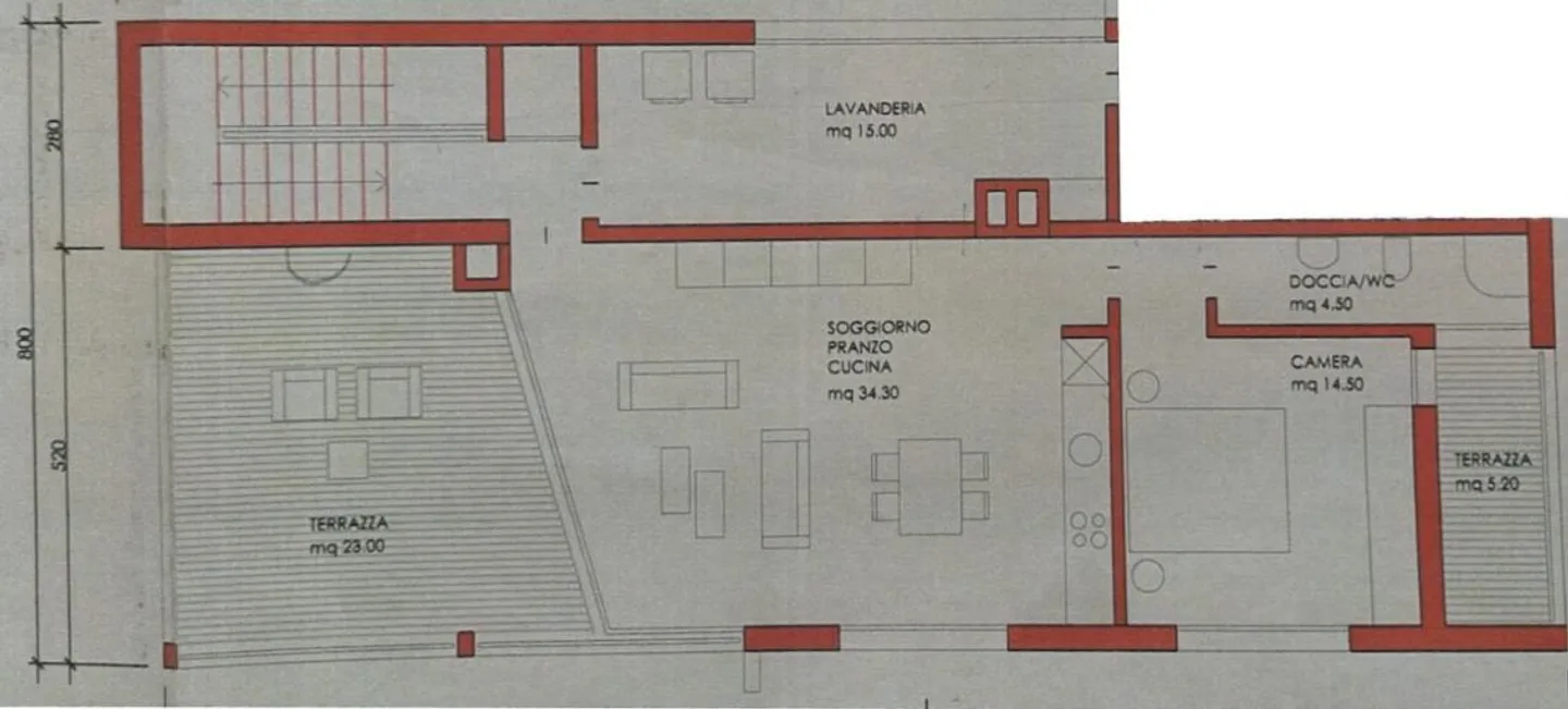 Spazioso appartamento attico a Losone - Foto 16 di 17