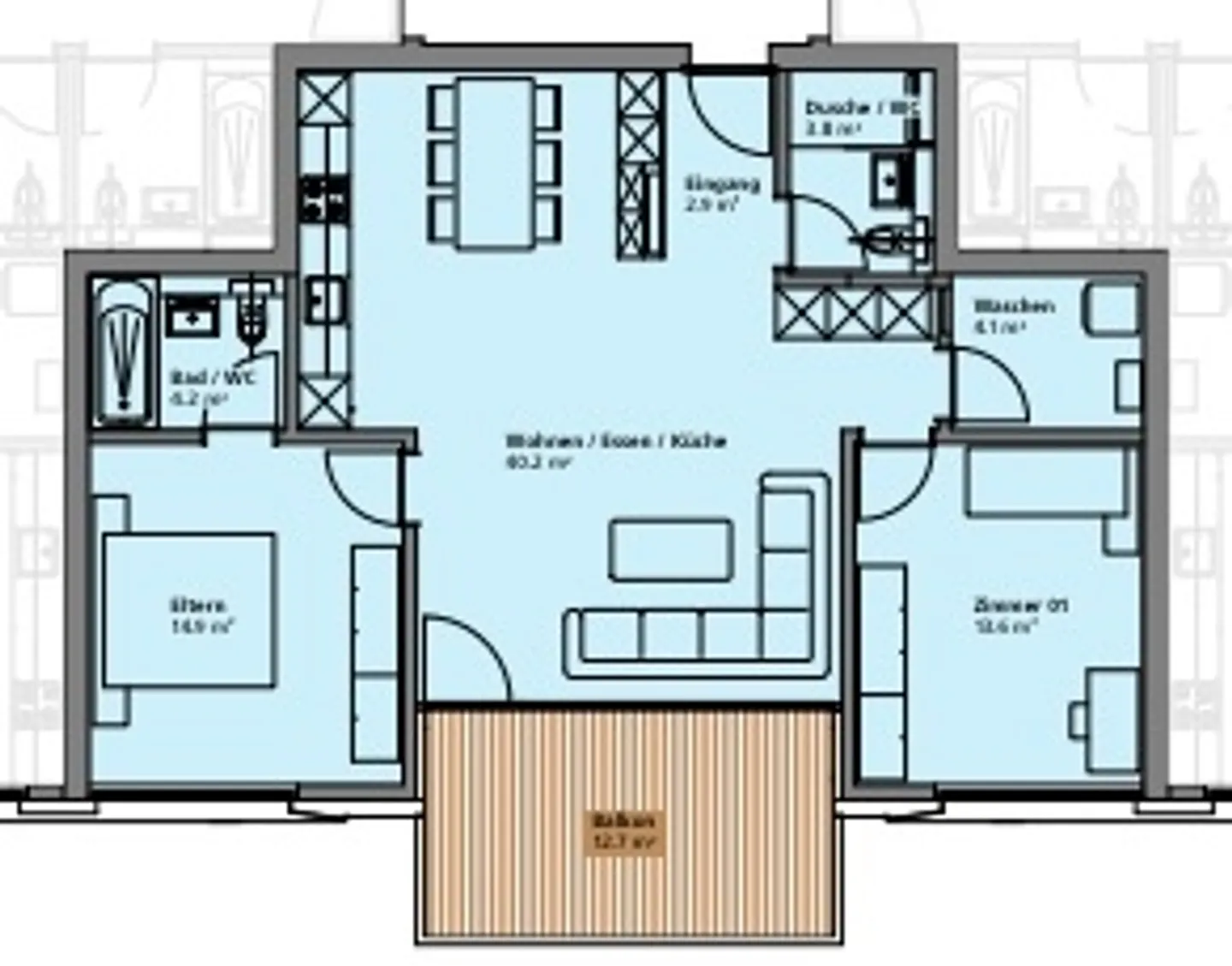 Top modern 3.5-room apartment in ownership standard - MINERGIE - Photo 14 of 14