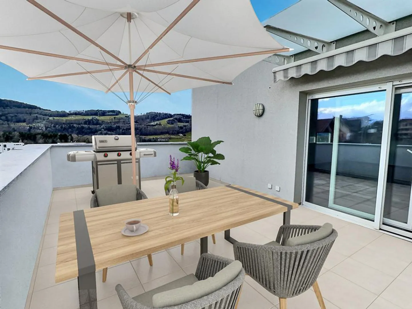 Spacieux logement, en attique, avec grande terrasse - Photo 1 sur 8