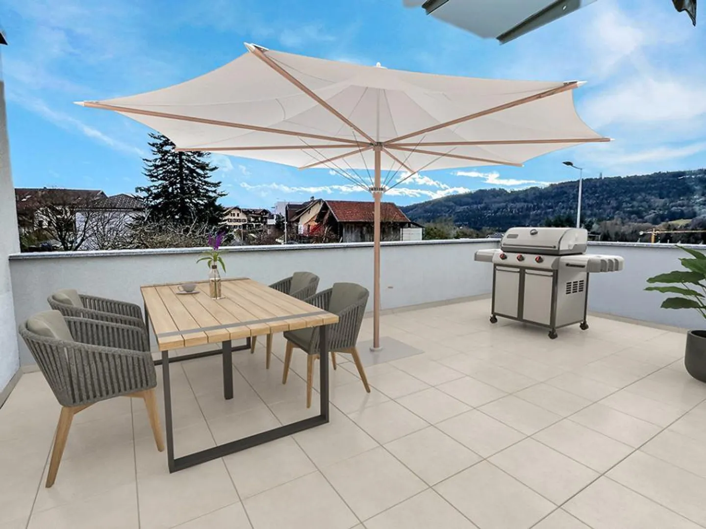Spacieux logement, en attique, avec grande terrasse - Photo 7 sur 8