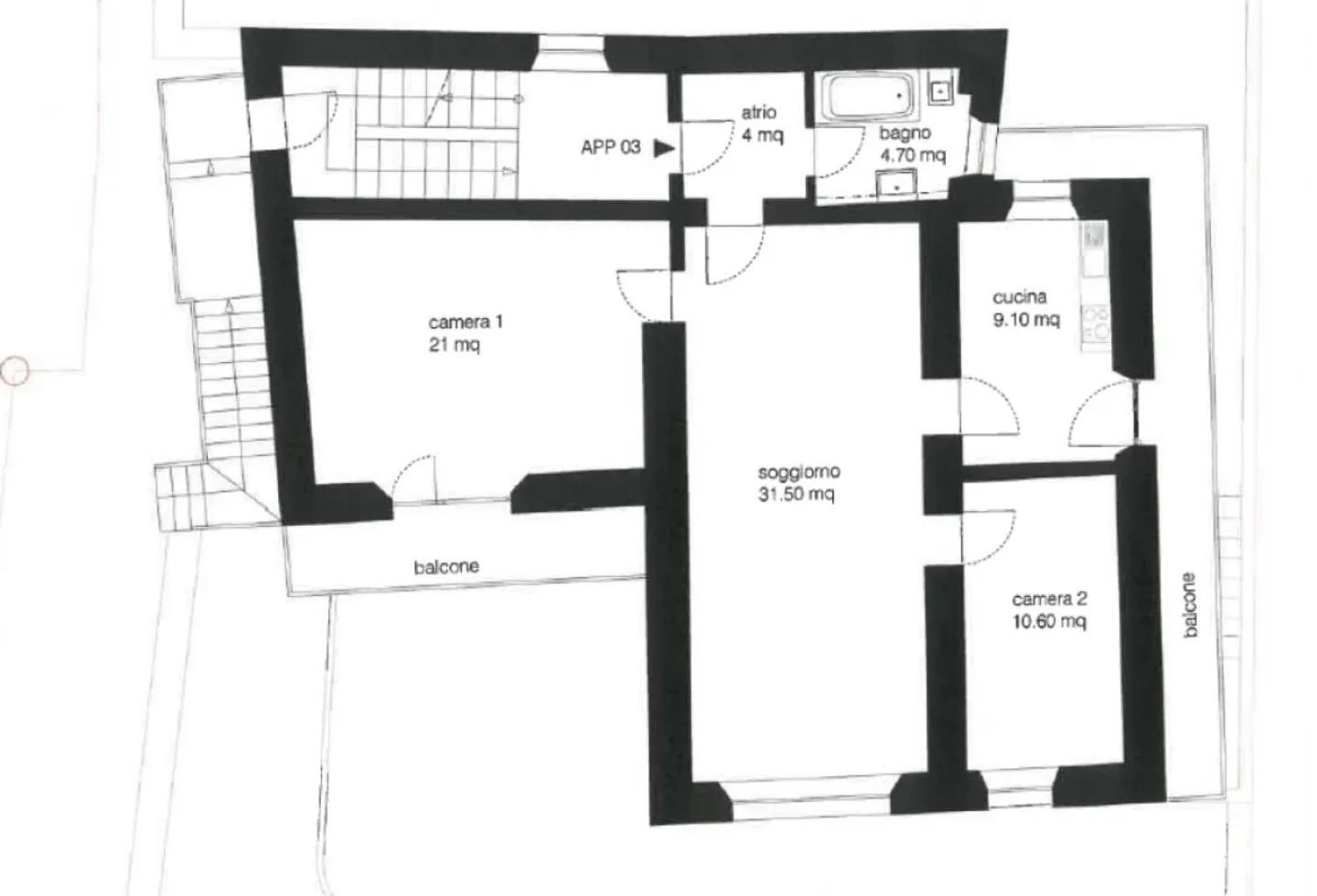 Bell'appartamento di 3,5 locali al 2° piano nel cuore di Tegna - Foto 11 di 11