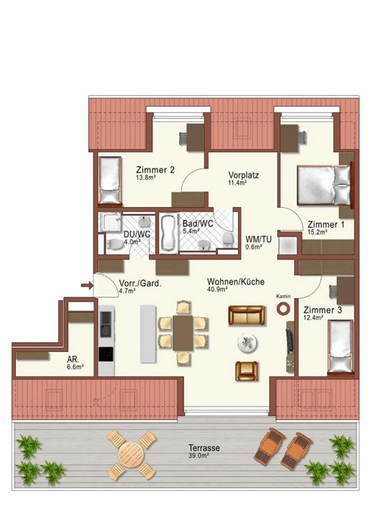 4.5 Room Apartment with Additional Attic - Photo 14 of 14