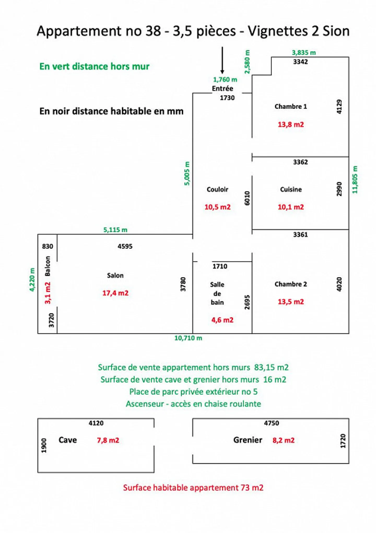 Incantevole appartamento di 3,5 locali a Sion - Foto 11 di 12
