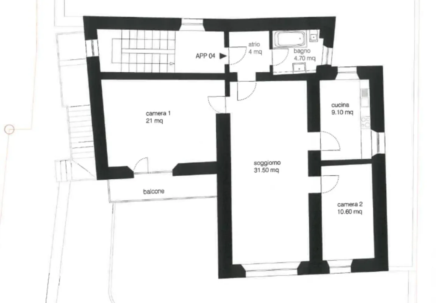 Bell'appartamento di 3,5 locali al 3° piano nel cuore di Tegna - Foto 10 di 10