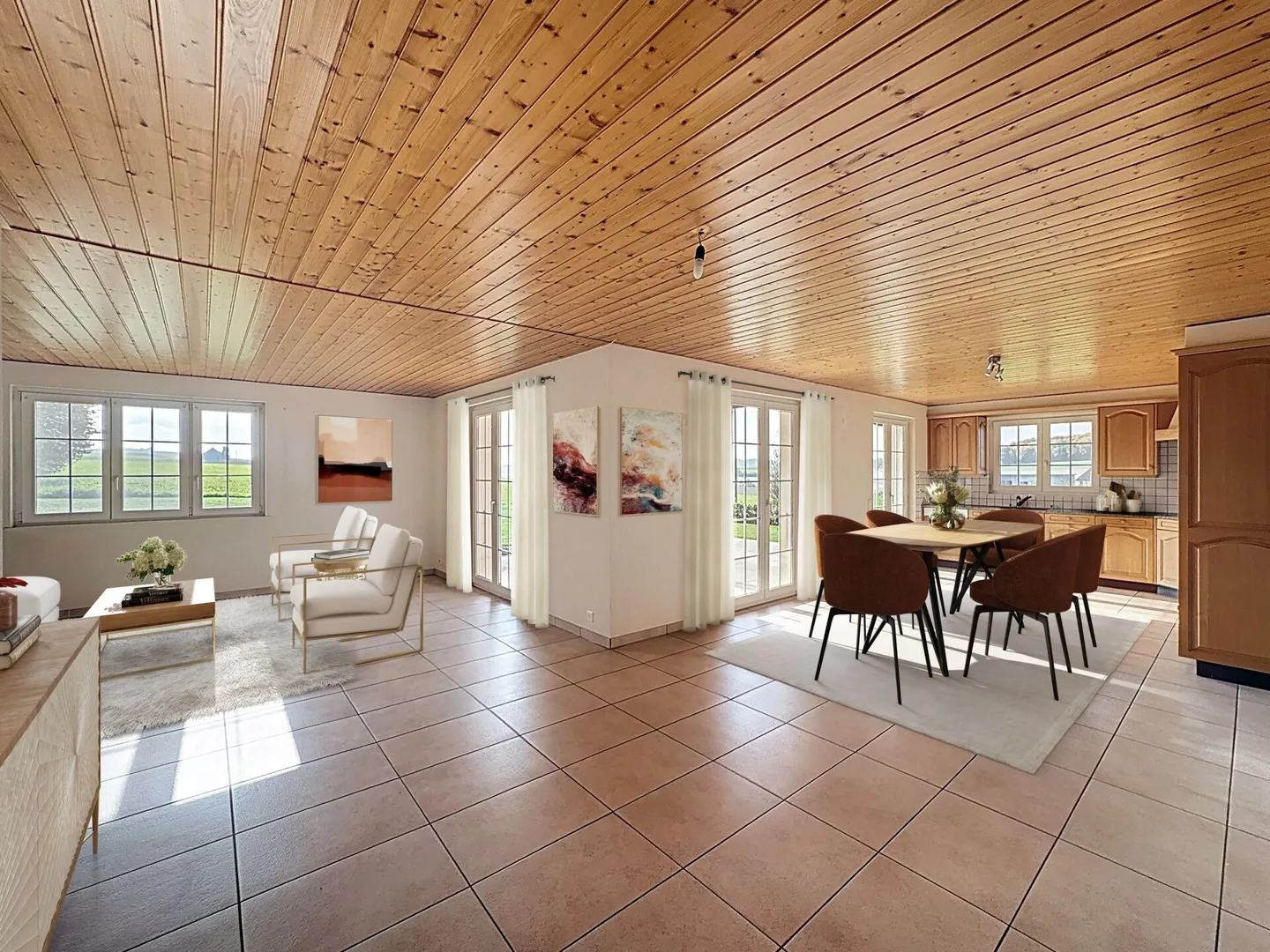 EINEBENDECKEN IN EINER EINZELVILLA AM RANDE DER FELDER! - Foto 7 von 20