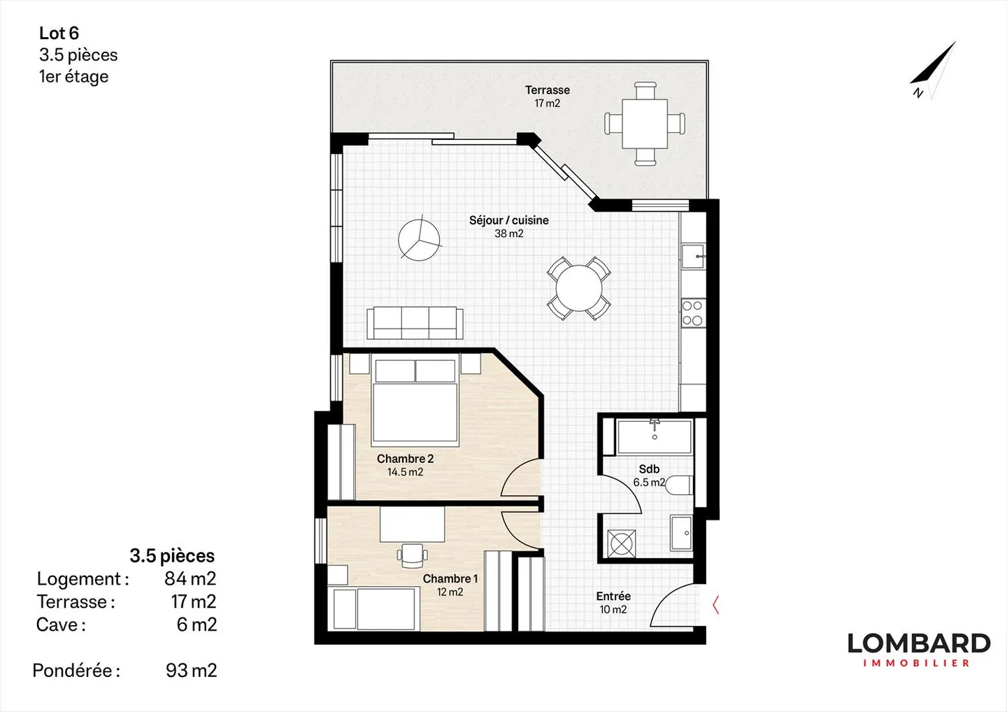 ***RESERVIERT*** Neupenthouse mit 4,5 Zimmern und freier Sicht - Foto 6 von 6