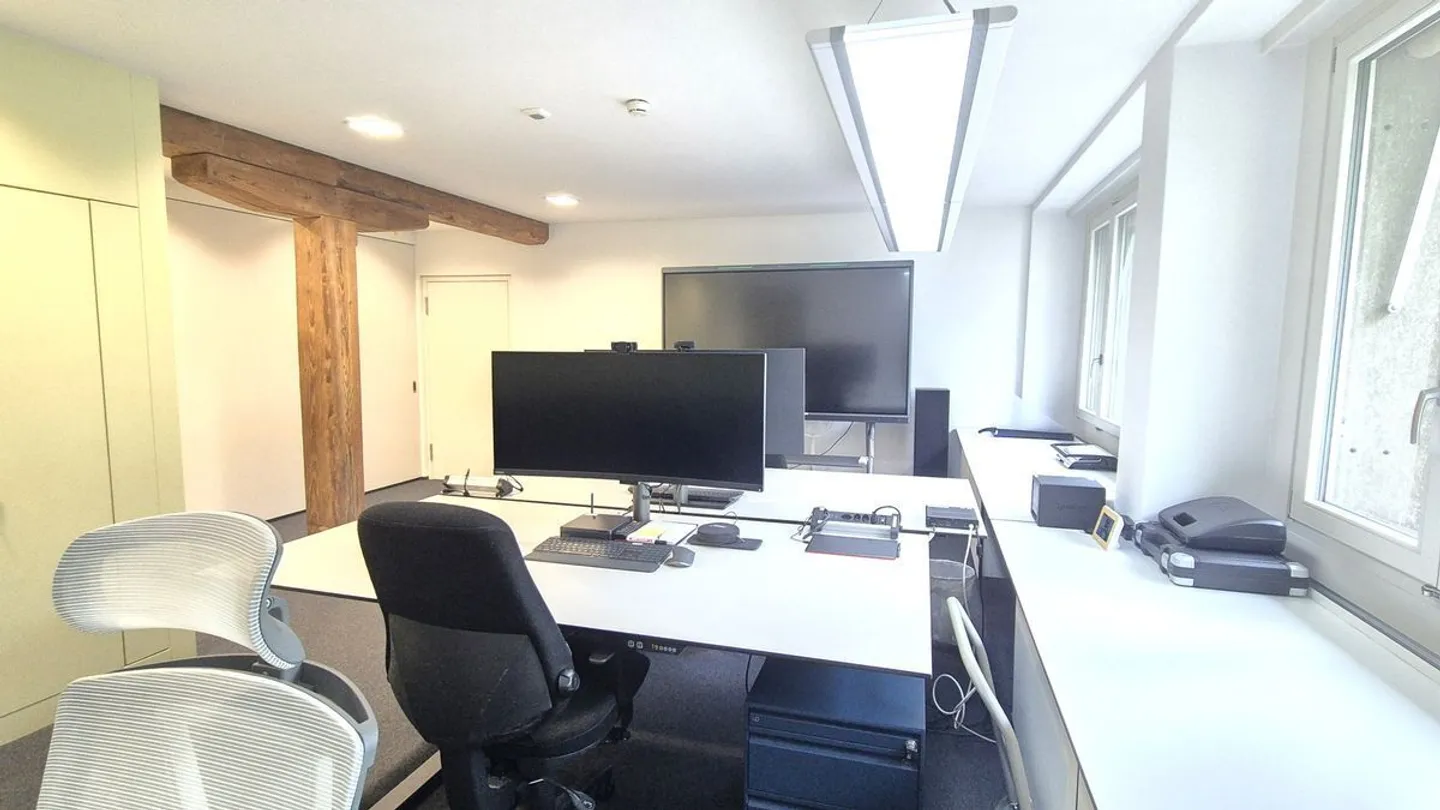 Bureau d'équipe meublé avec salle de bain privée et service de première classe au cœur de Bâle - Photo 2 sur 12