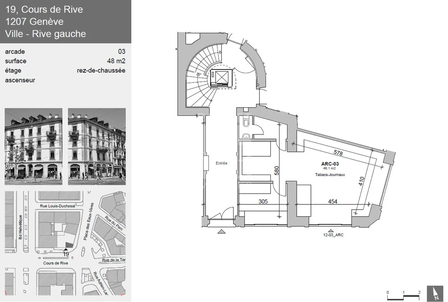 Arcade von ca. 48 m² im Erdgeschoss - Foto 3 von 4