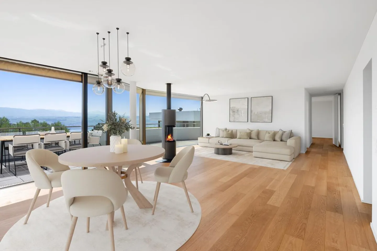 Uetikon am See : appartement en attique moderne avec vue sensationnelle - Photo 3 sur 6