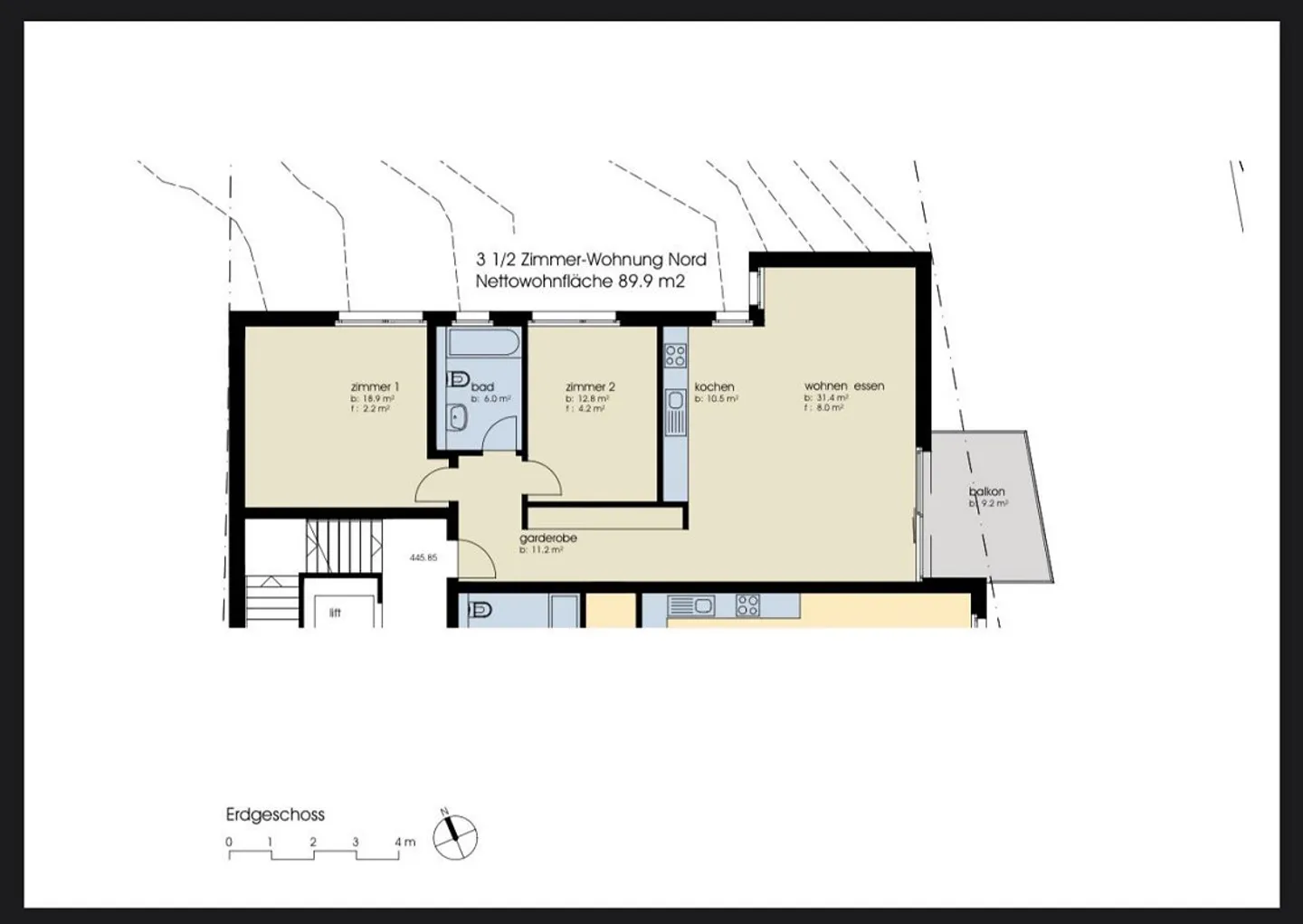 Moderne 3.5-Zimmer-Wohnung in Zürich - Foto 8 von 8