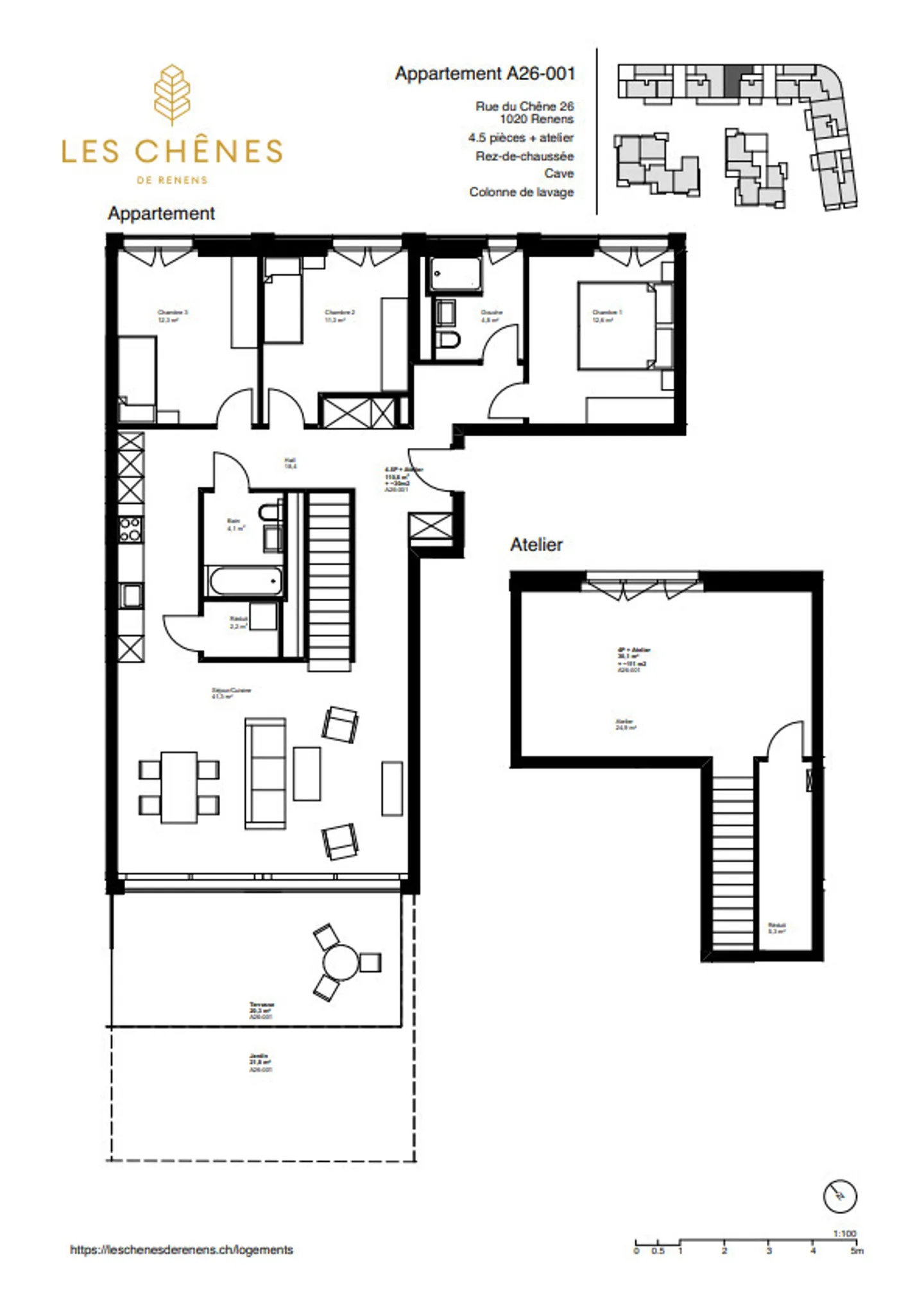 Nuovo appartamento 4.5 stanze con terrazza, giardino e annesso (laboratorio) - Foto 11 di 13