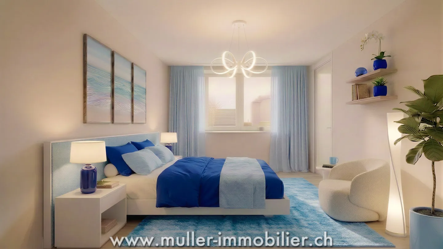 Appartement confortable de 3,5 pièces avec vue dégagée, à 5 minutes de Romont - Photo 3 sur 13