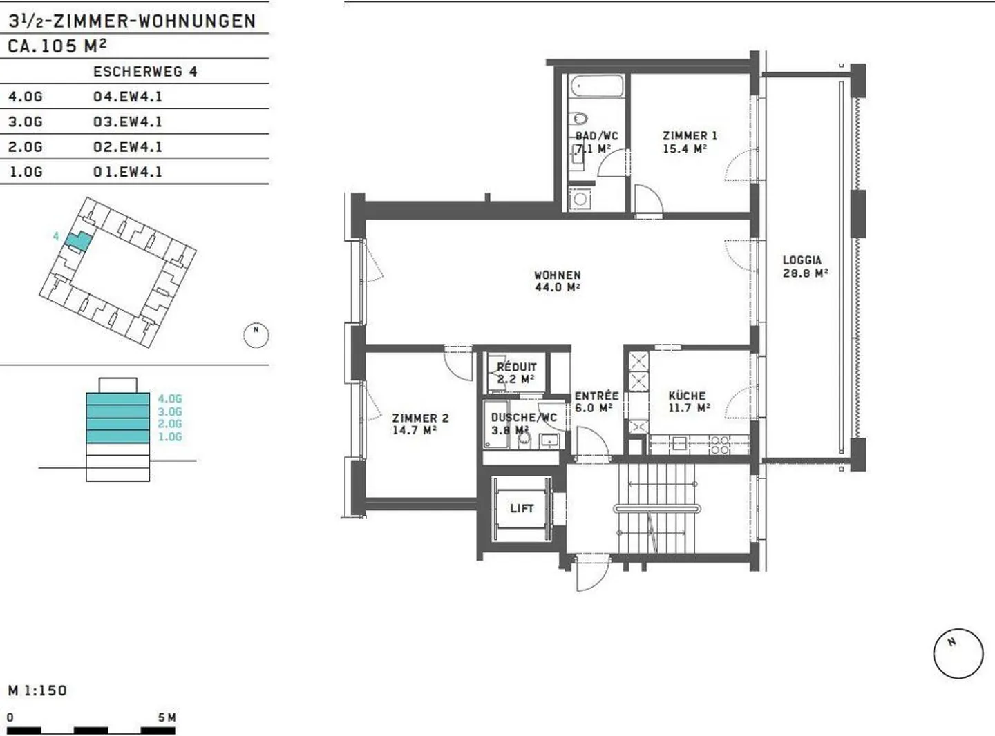 Appartement spacieux dans le quartier Richti directement à la gare de Wallisellen - Photo 9 sur 11