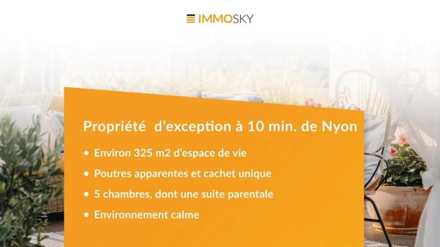 10 Minuten von Nyon entfernt - Einzigartige Immobilie zu entdecken - Foto 1 von 2