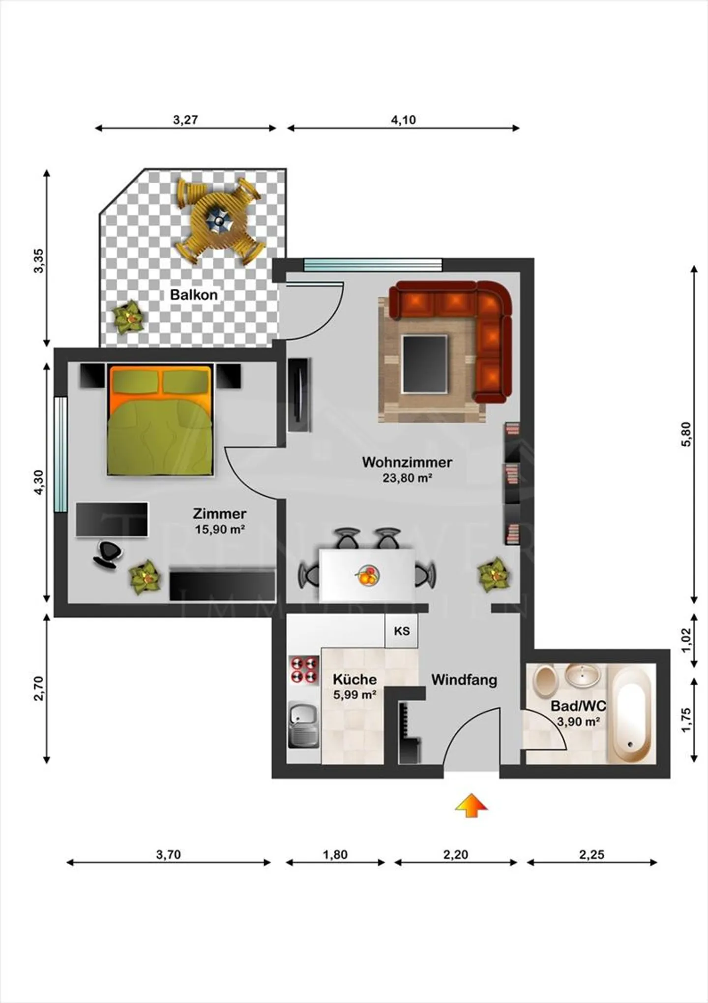 Appartement confortable de 2,5 pièces avec place de parking à Münchenbuchsee - Photo 9 sur 9